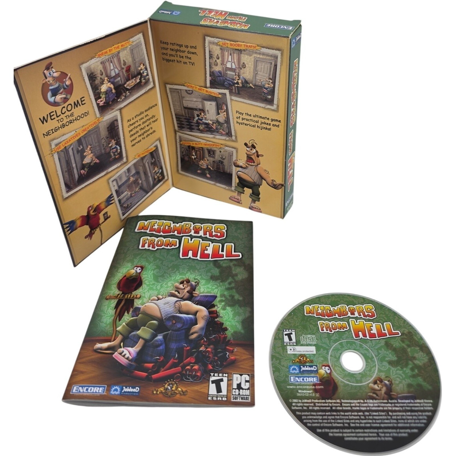 Neighbors From Hell PC Game 2003 Trick Tease & Torment Rare Complete CIB Tested
