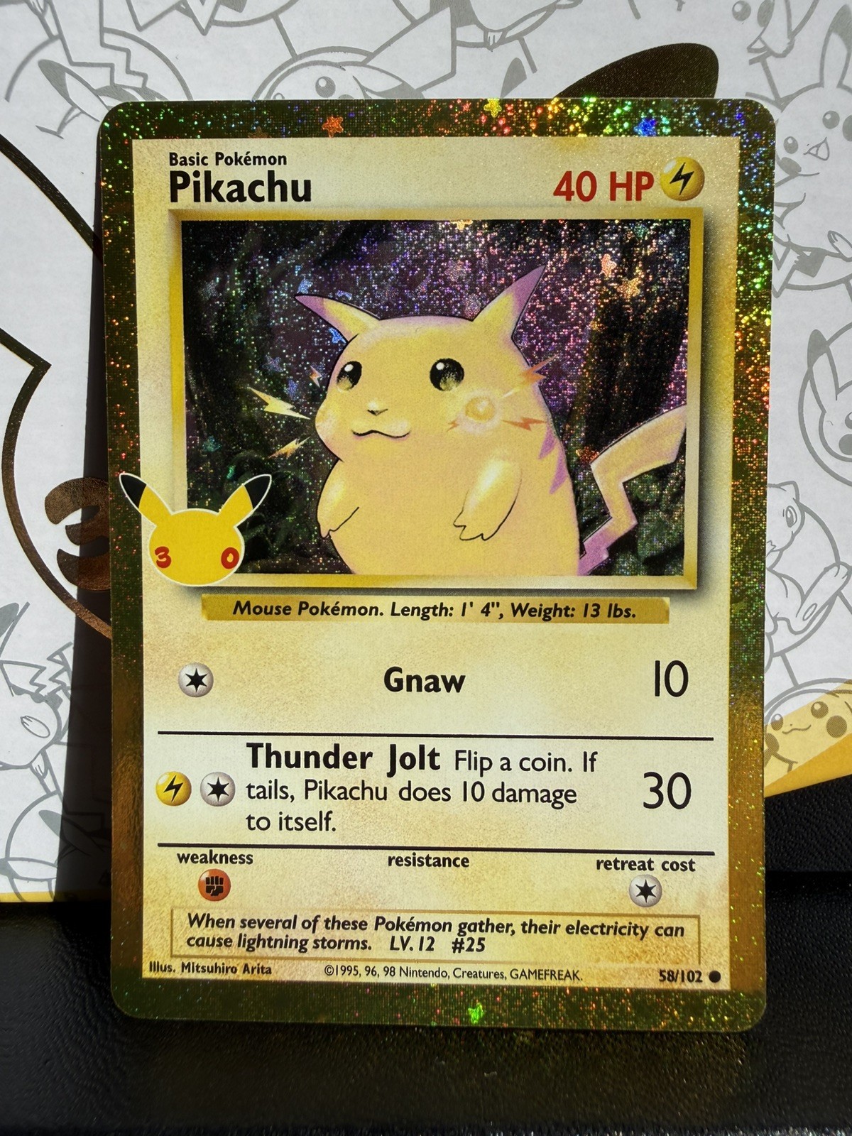 Pokémon TCG Pikachu 58/102 30th Anniversary