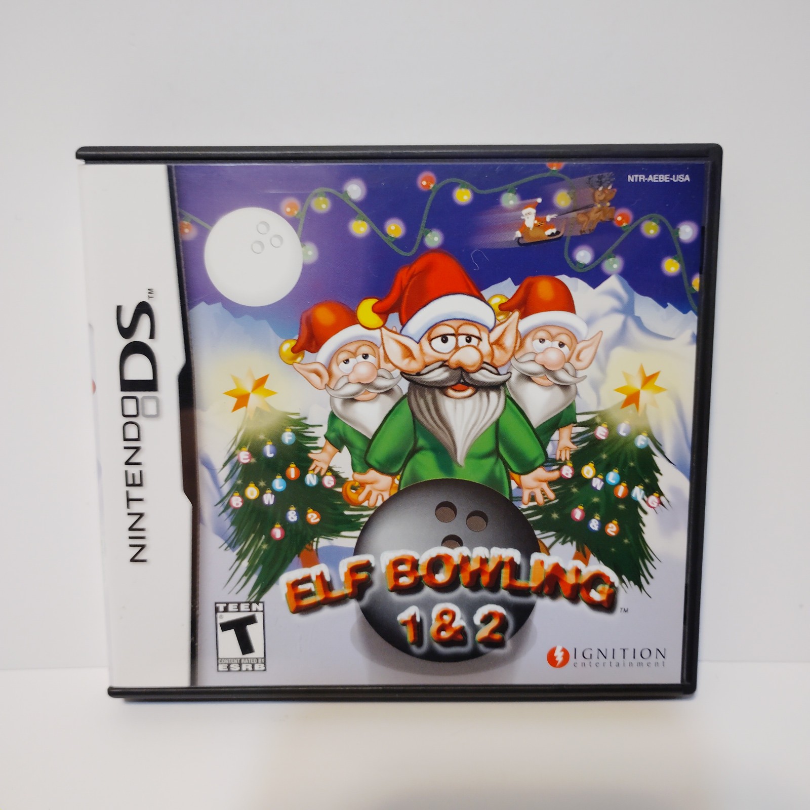 Elf Bowling 1 & 2 Nintendo DS 2005 Complete W/ All Inserts Tested Authentic