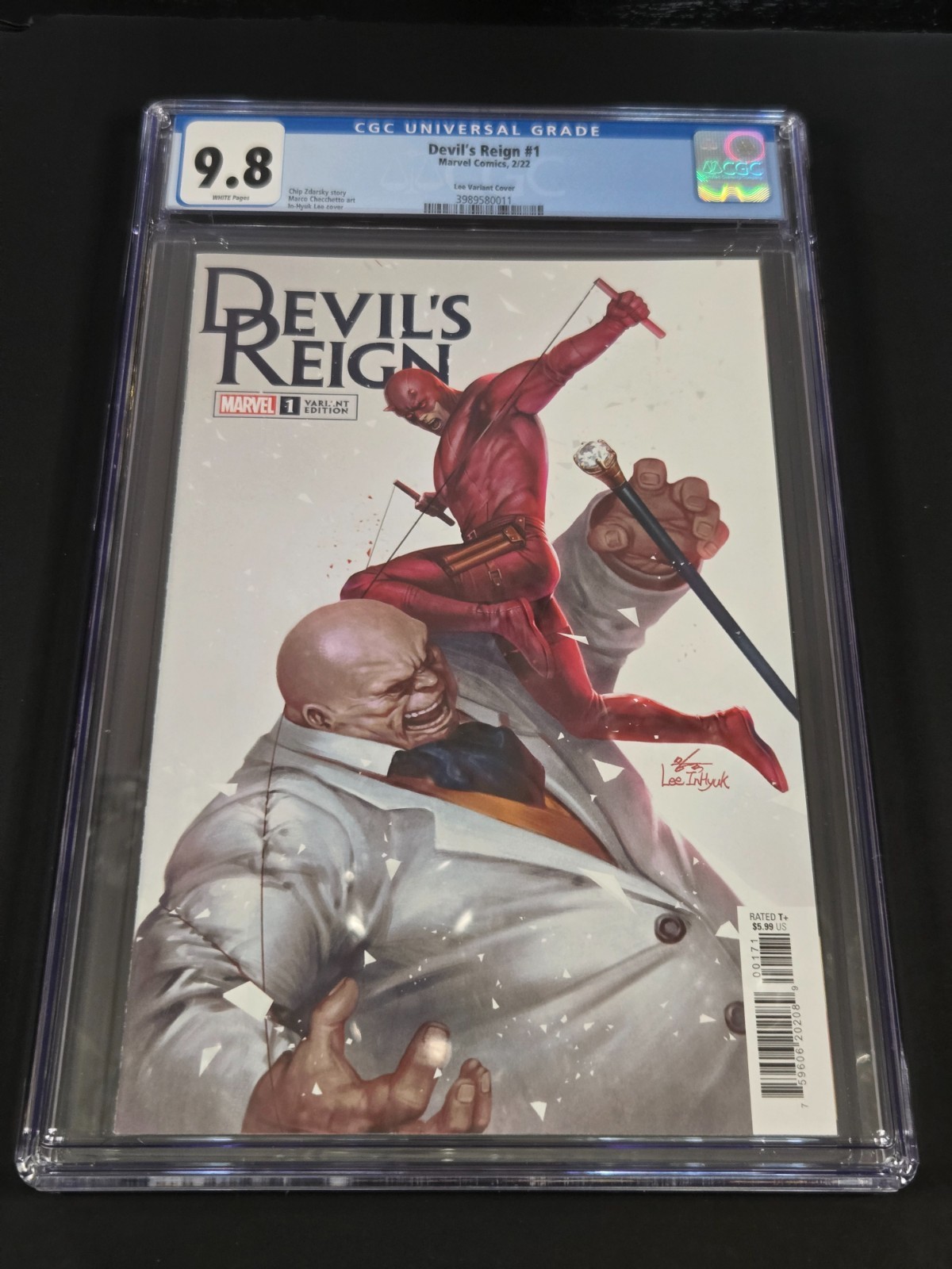 Devil's Reign #1, CGC 9.8 NM, Lee Variant Cover, 1st