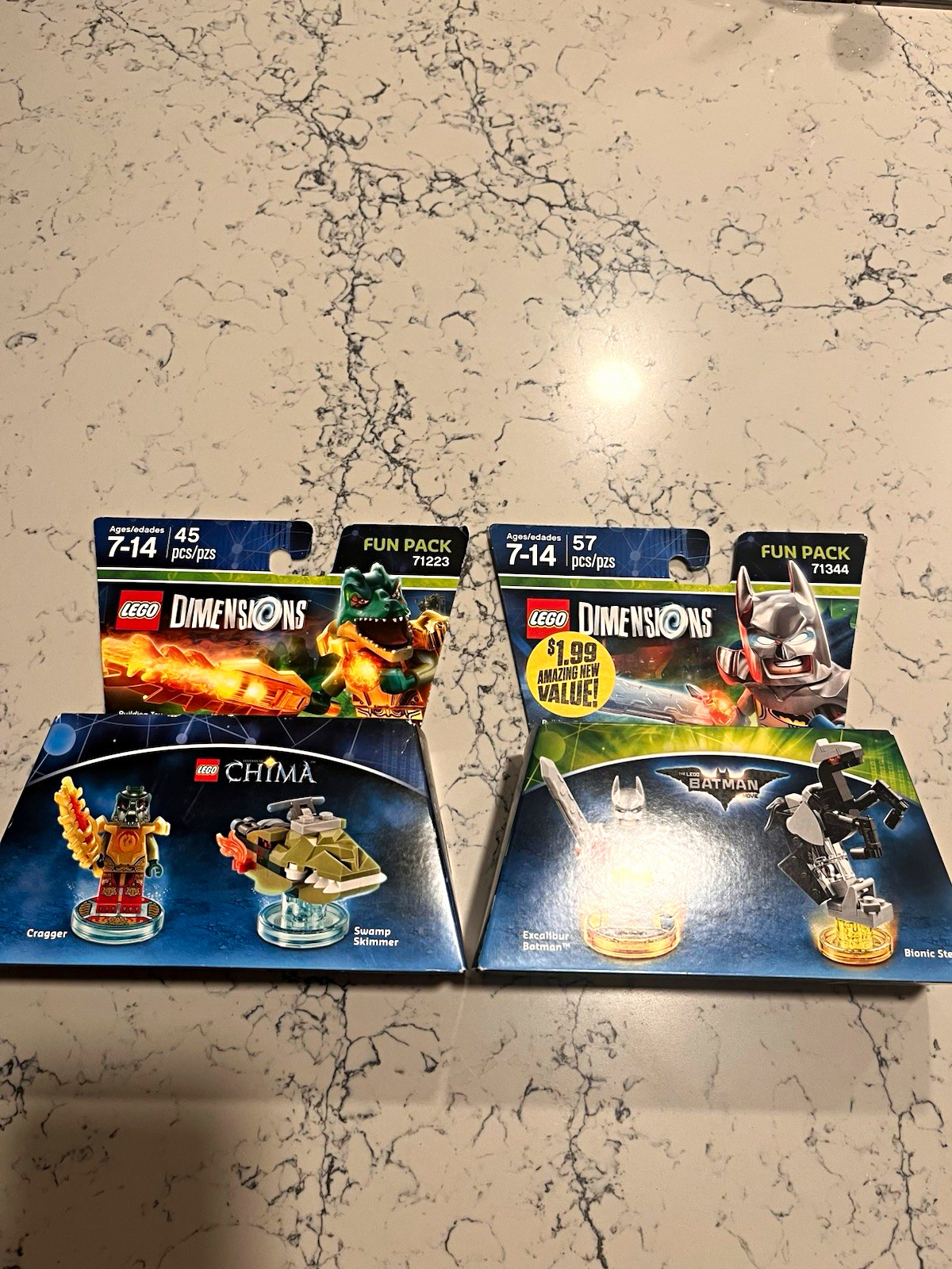 LEGO Dimensions 71344 Excalibur Batman 71223 Cragger Chima