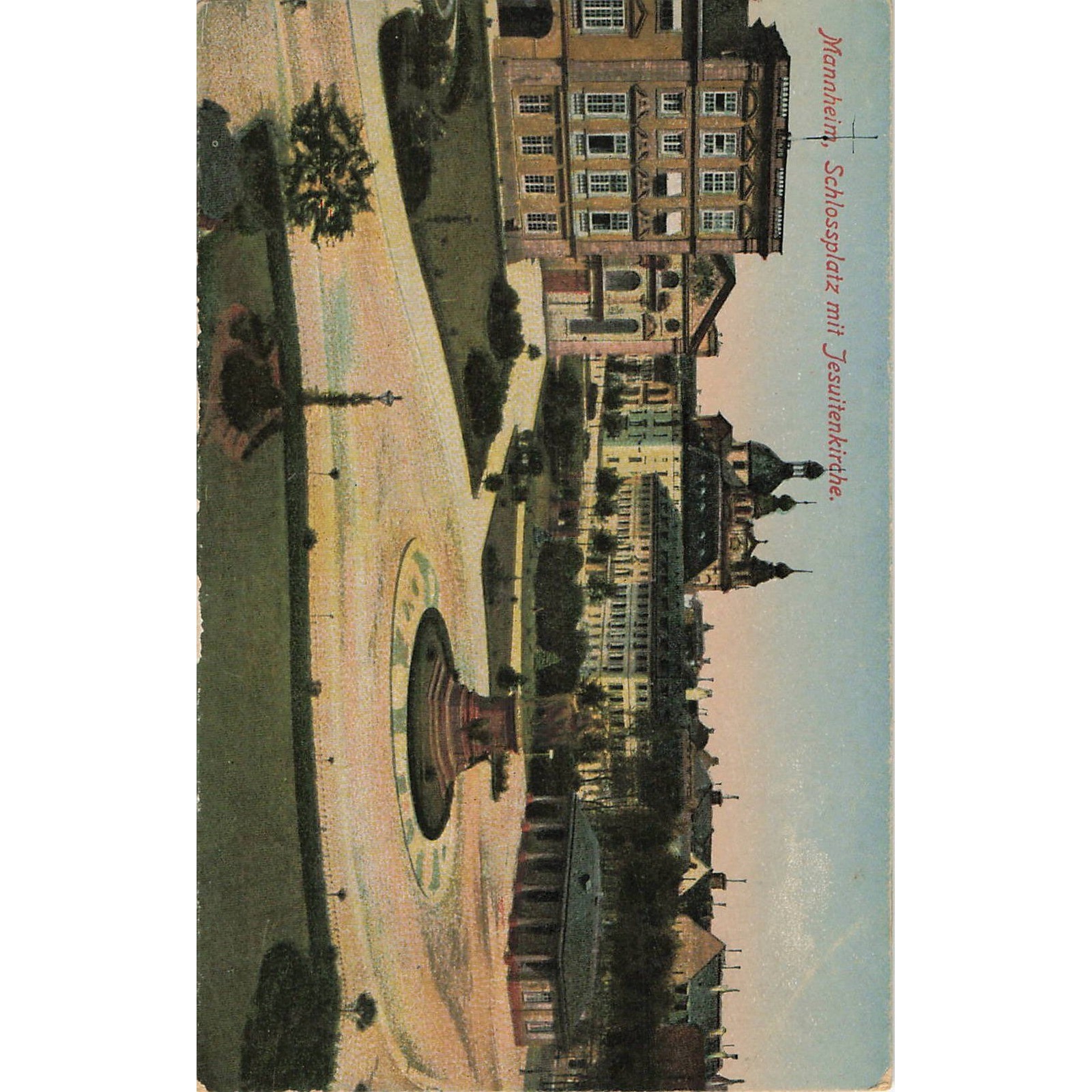VTG Mannheim Germany Postcard Schlossplatz mit Jesuitenkirche Gerhard Blumlein