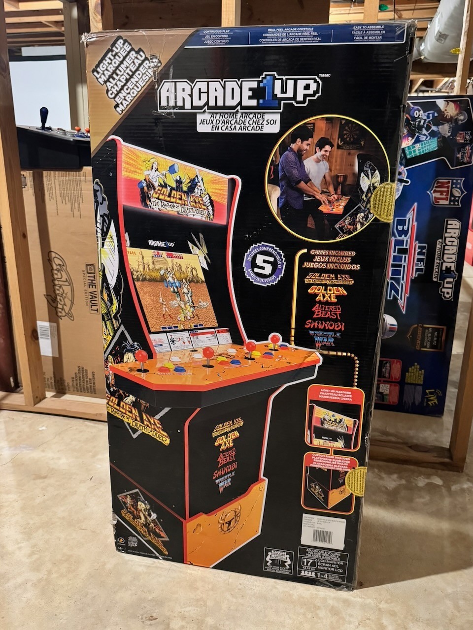 NEW Arcade1Up Golden Axe Home Arcade Cabinet - Backlit Marquee and Riser - SEGA