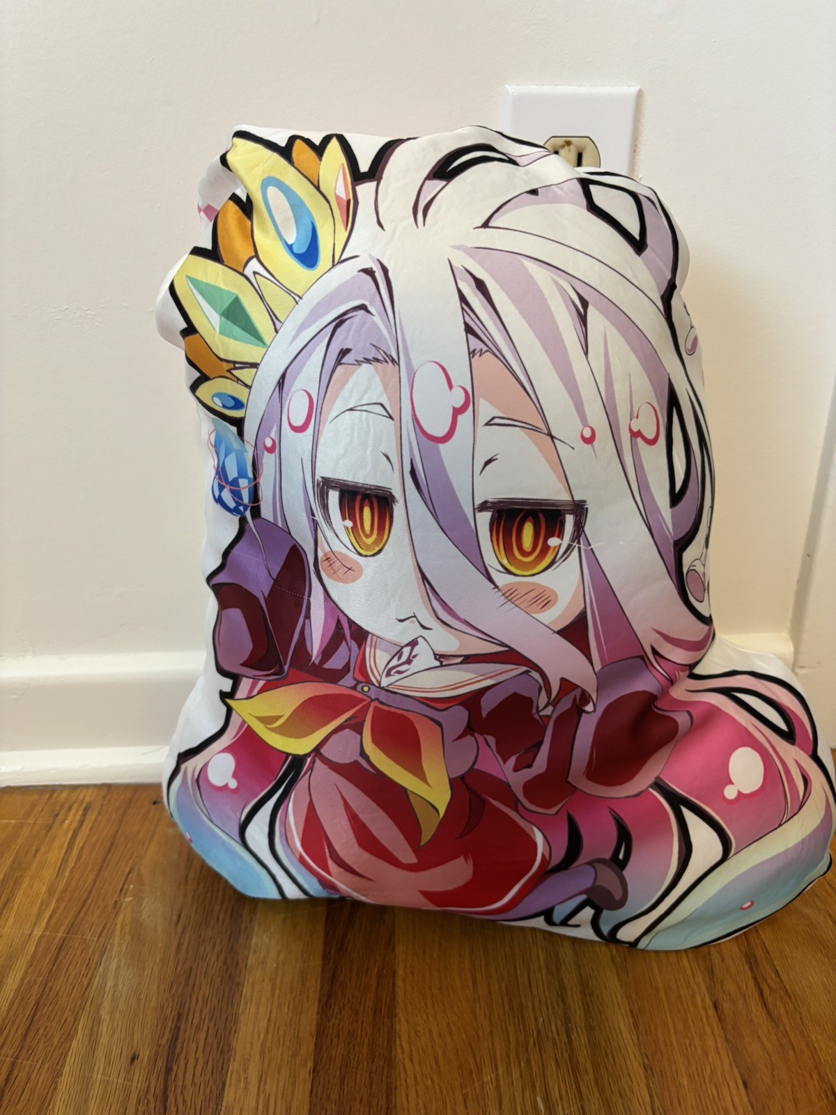 No Game No Life Shiro White 10th AnnIversary Die Cut Cushion MF Bunko J 