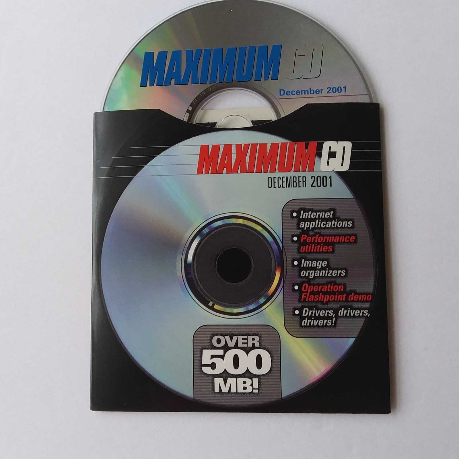Maximum PC Dec 2001 Cover CD-ROM 500MB Drivers IE6 Netscape ACDSee