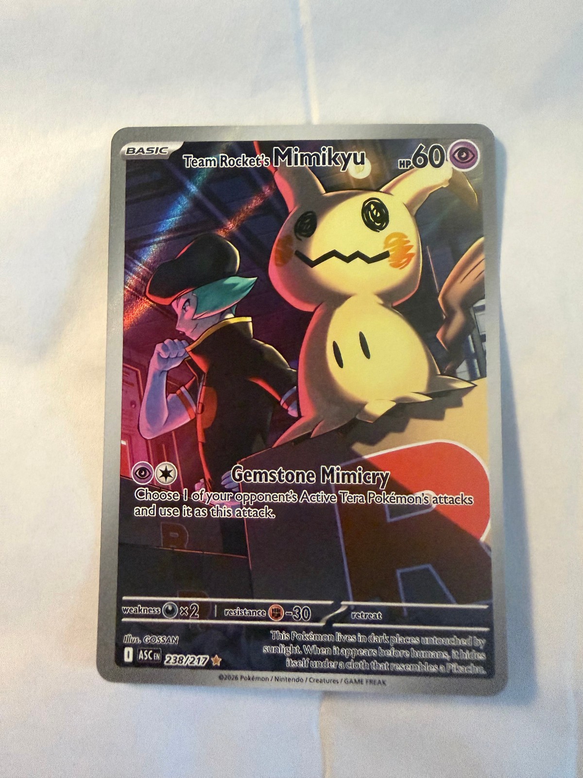  Team Rocket\'s Mimikyu 238/217 Illustration Rare Foil