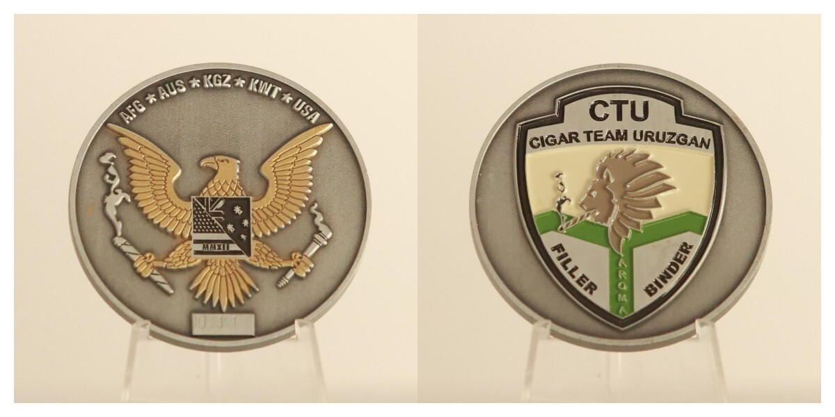 CTU Cigar Team Uruzgan Multi-National Eagle Challenge Coin  7D