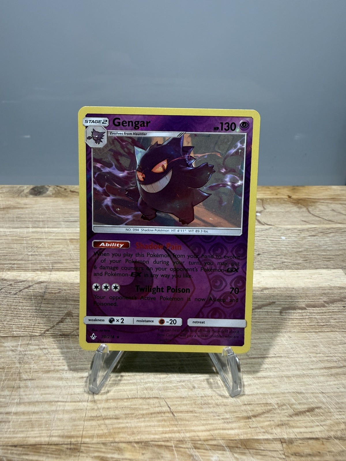 The Pokémon Company Gengar 70/214 Unbroken Bonds Reverse Holo Rare English 2019