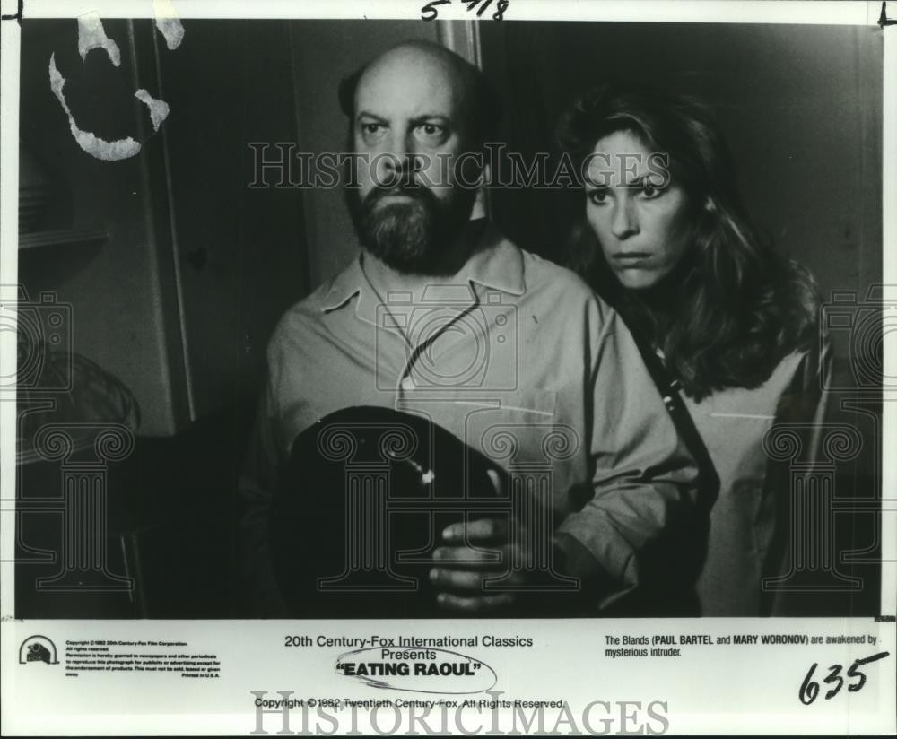 1982 Press Photo Actors Paul Bartel, Mary Woronov in 