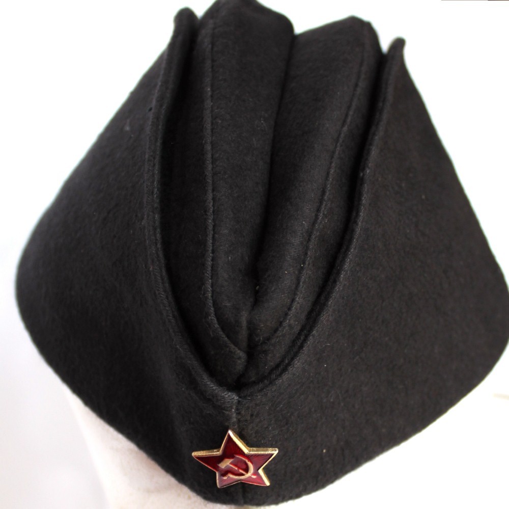 Soviet Submarine Field Cap for USSR Navy Sailors-ORIGINAL with Cap Badge