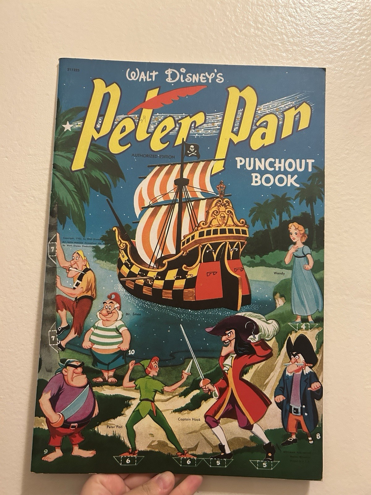 Vintage UNCUT 1952 Walt Disney’s Peter Pan Punchout Book (No. 211225) Whitman