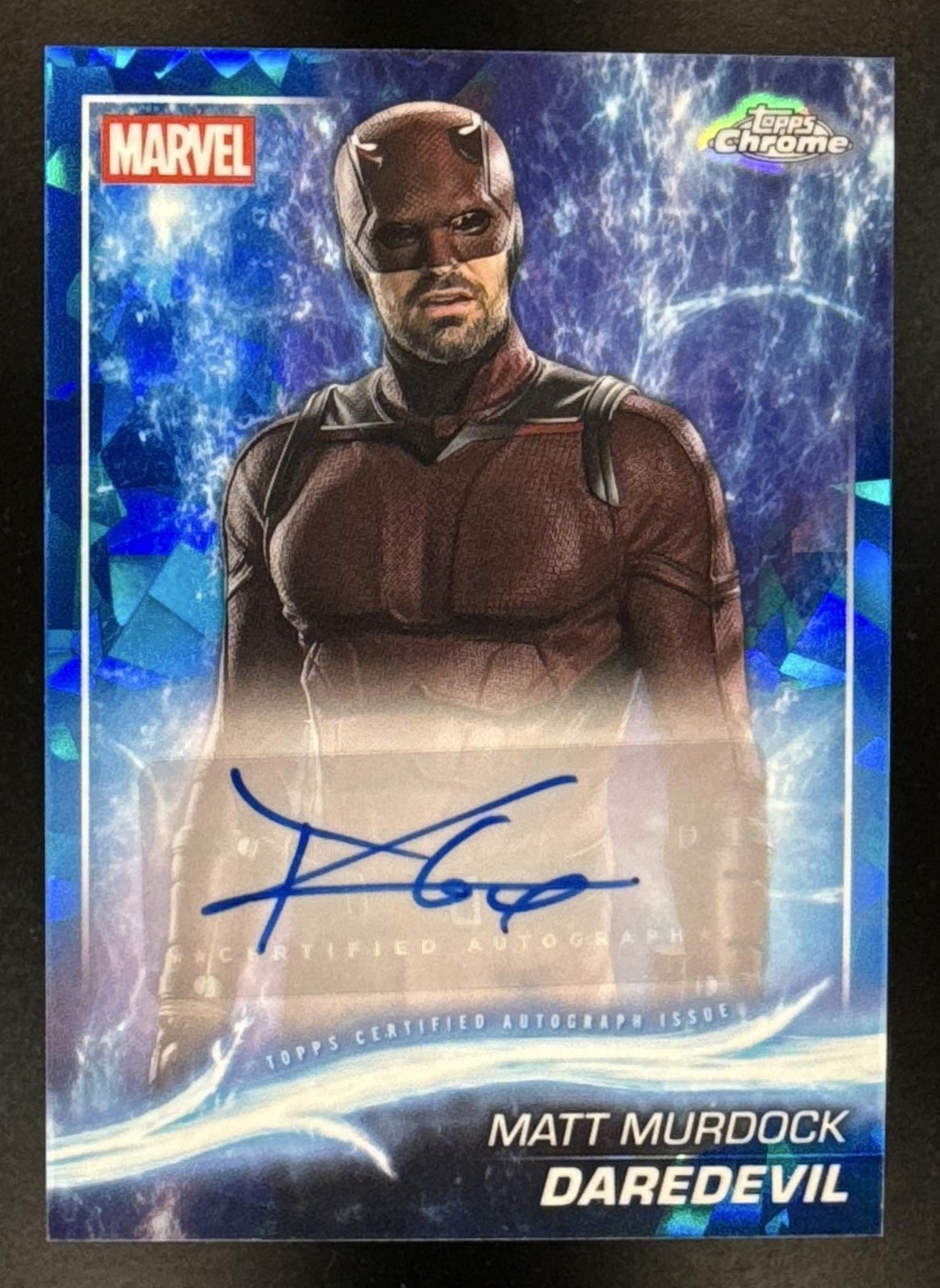 2025 Topps Chrome Marvel Studios Sapphire Charlie Cox auto Daredevil: Born Again