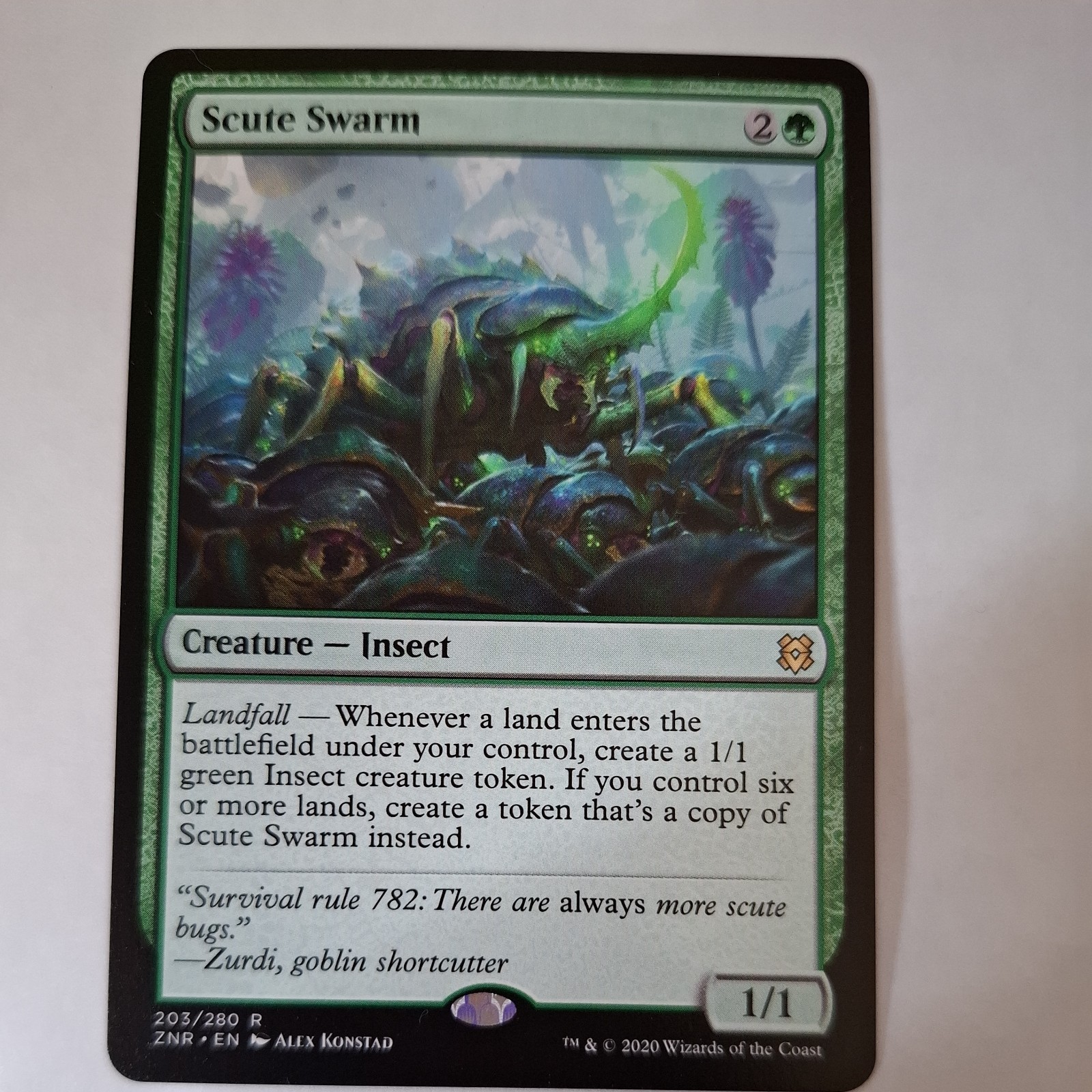 Scute Swarm Zendikar Rising Regular MTG Magic The Gathering card
