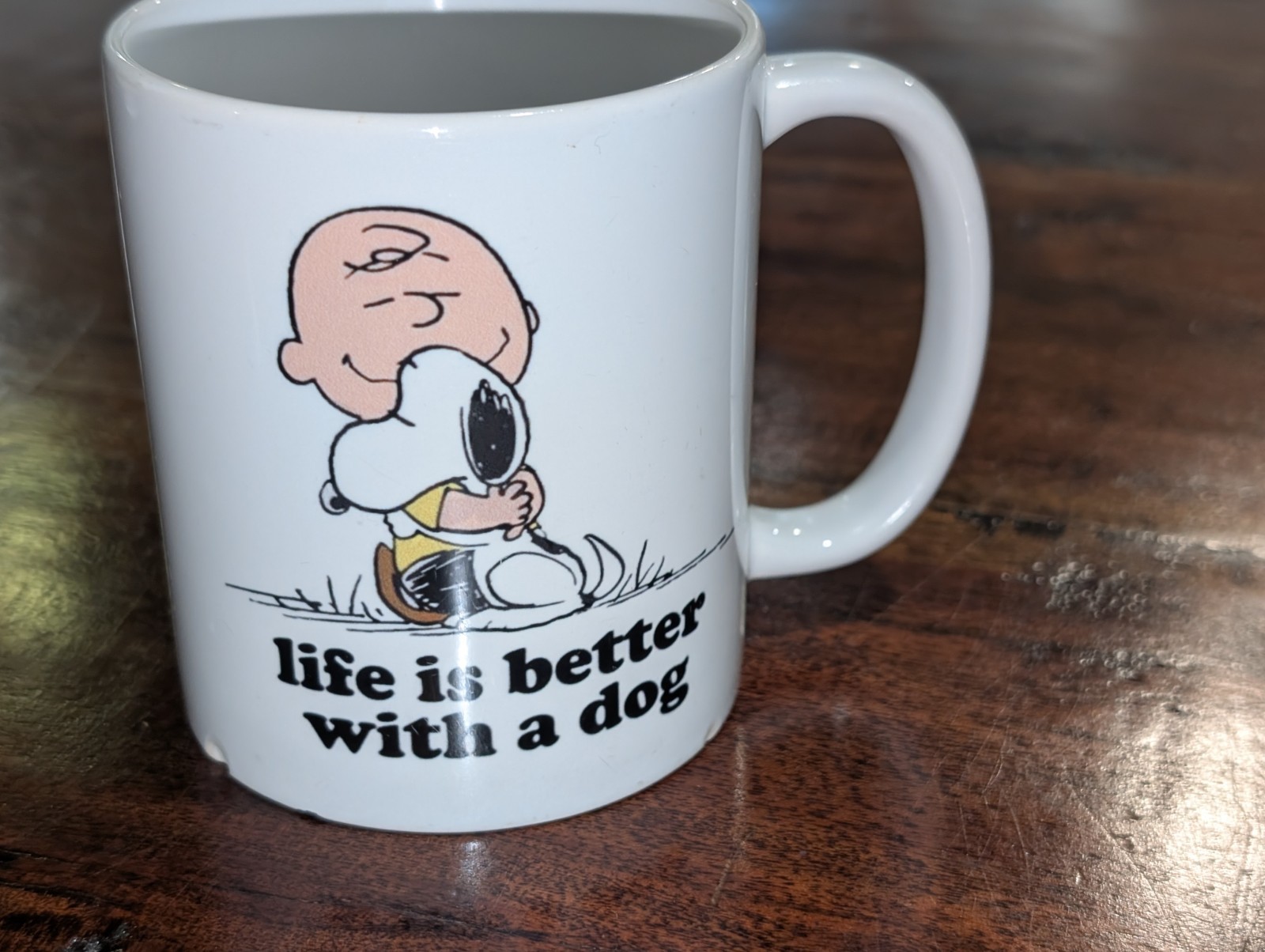 Vintage Peanuts Snoopy Charlie Brown Life Is Better With a Dog Coffee Mug