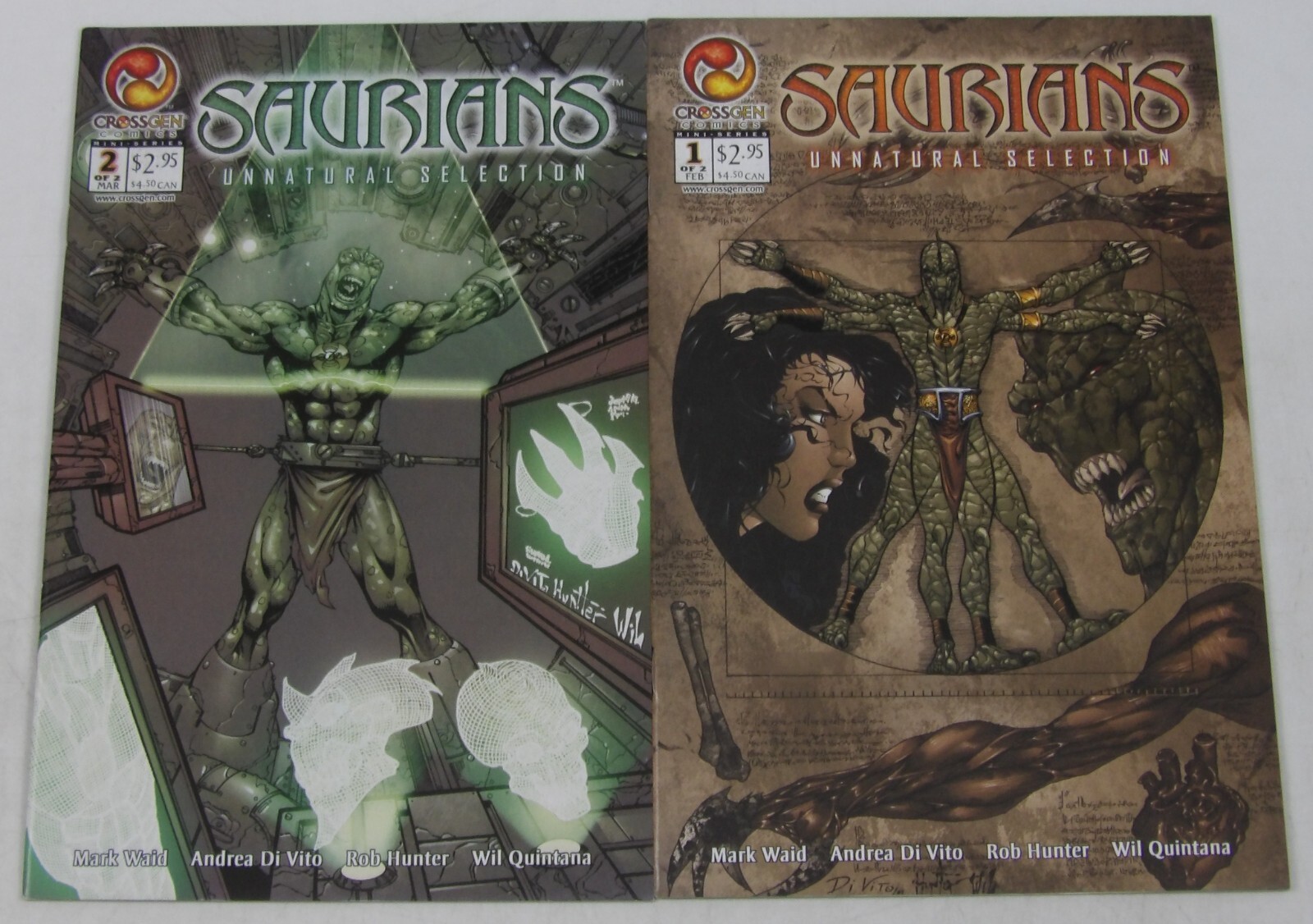 Saurians: Unnatural Selection #1-2 VF/NM complete series Mark Waid Crossgen