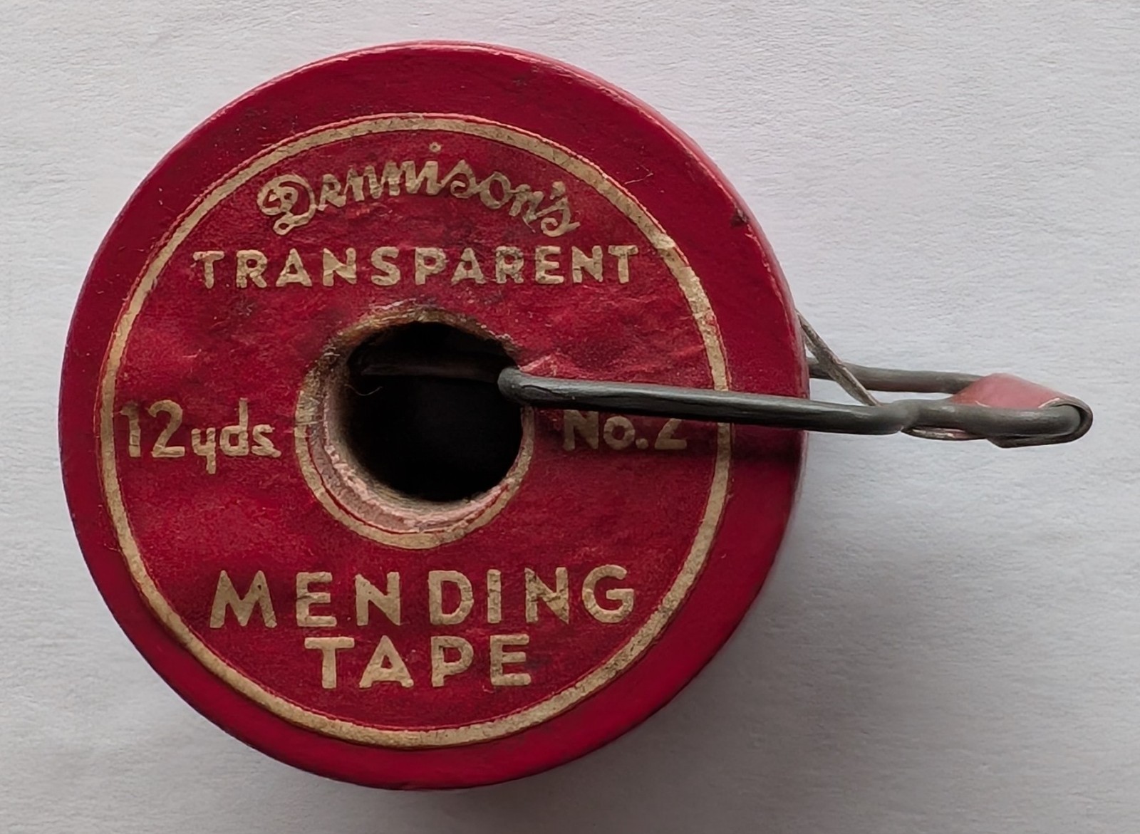 Vintage  Dennison's Transparent Mending Tape 12 yards No. 2 New Old Stock
