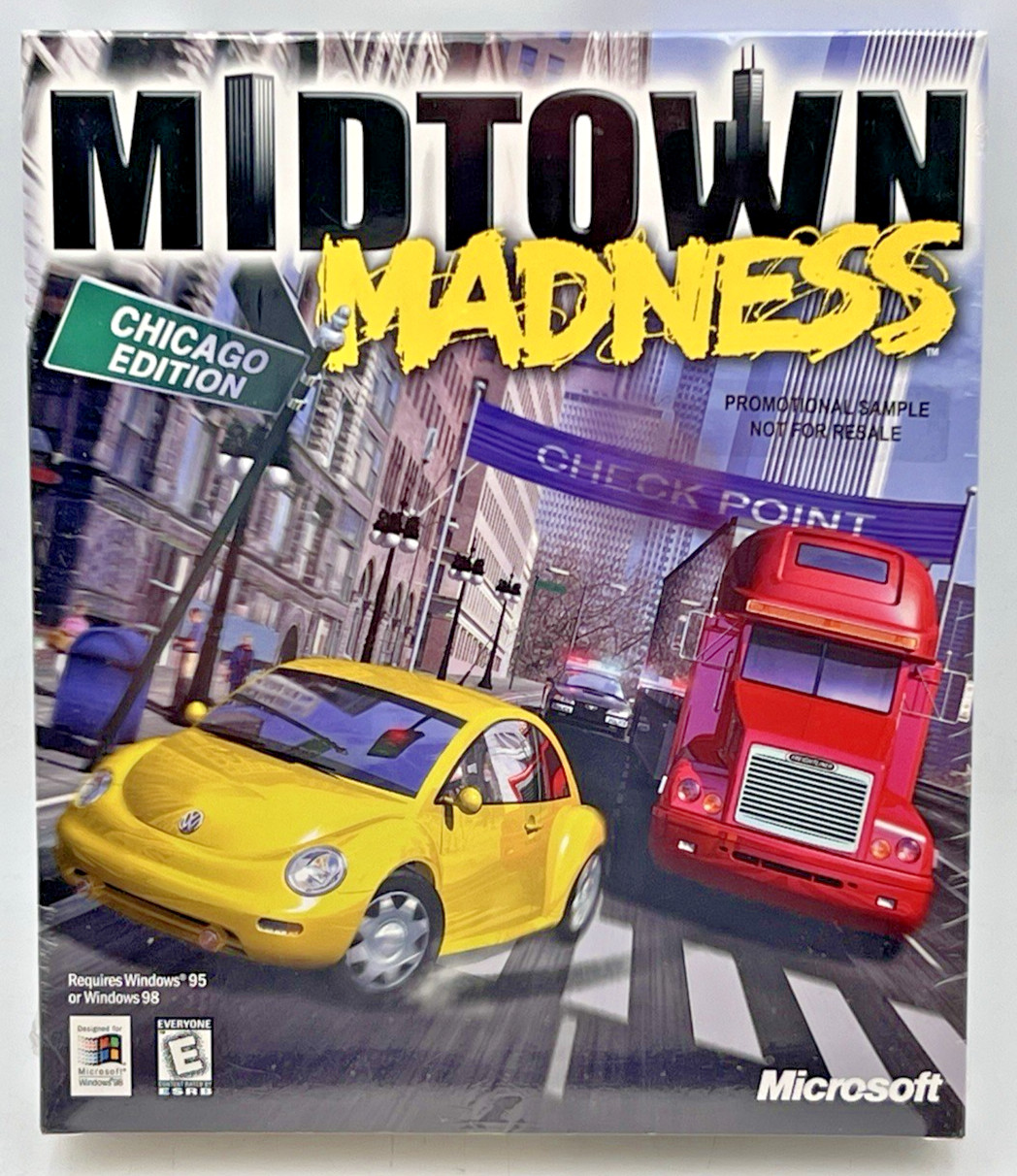 MICROSOFT MIDTOWN MADNESS CHICAGO EDITION SEALED PROMOTIONAL SAMPLE BIG BOX