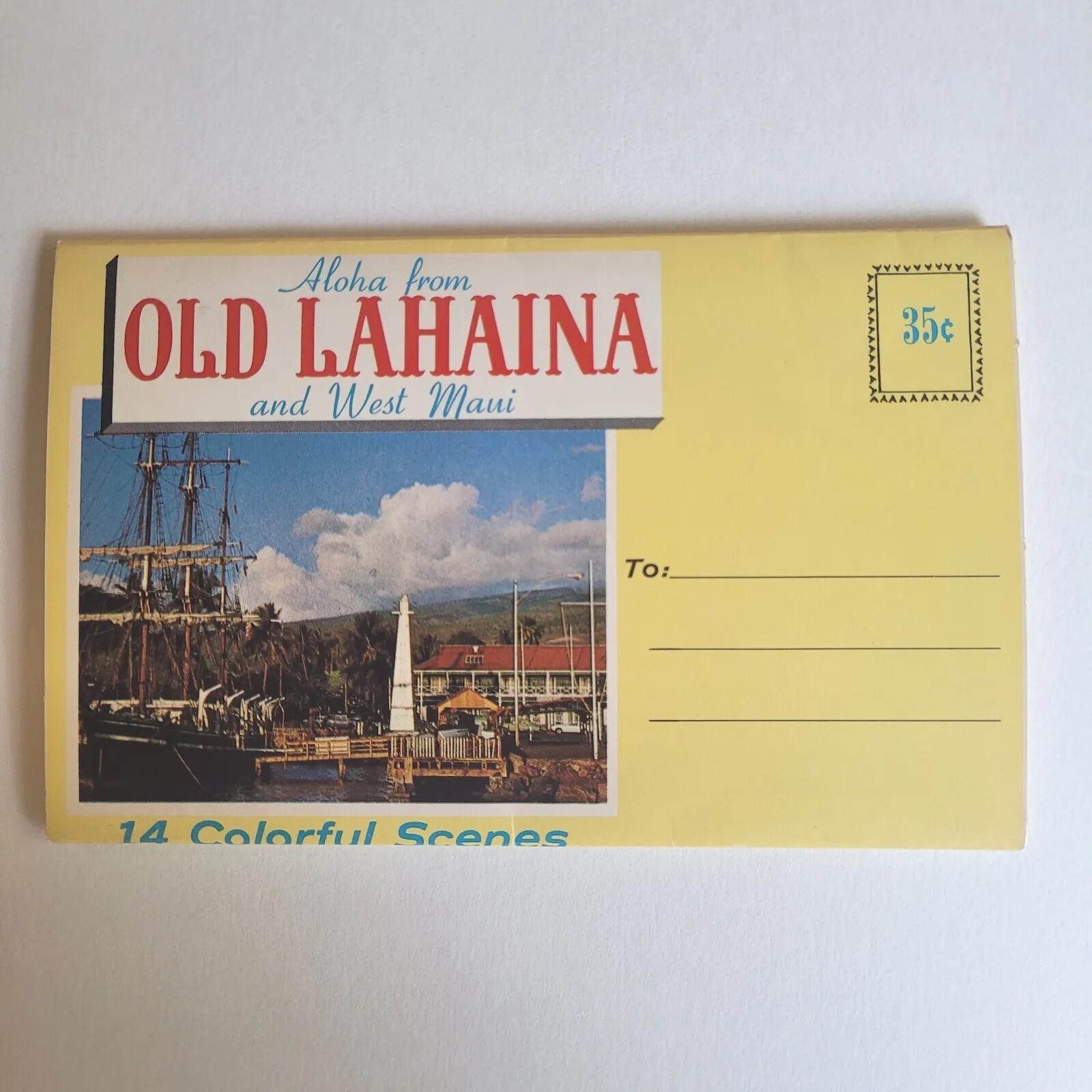 Old Lahaina Hawaii Folder Maui 14 Colorful Scenes Published 1951 Honolulu