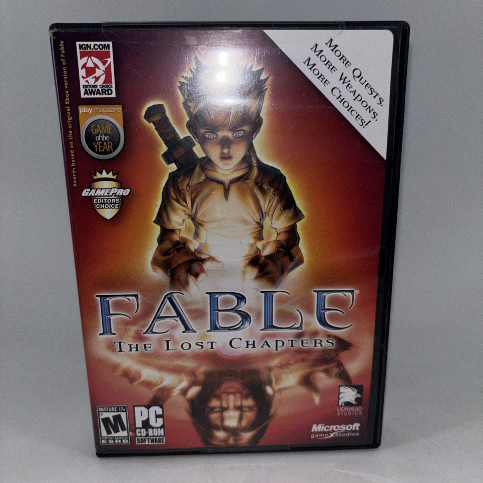 FABLE: THE LOST CHAPTERS 4 Disc PC CD-ROM - 4 Discs plus game guide - Rated M17+