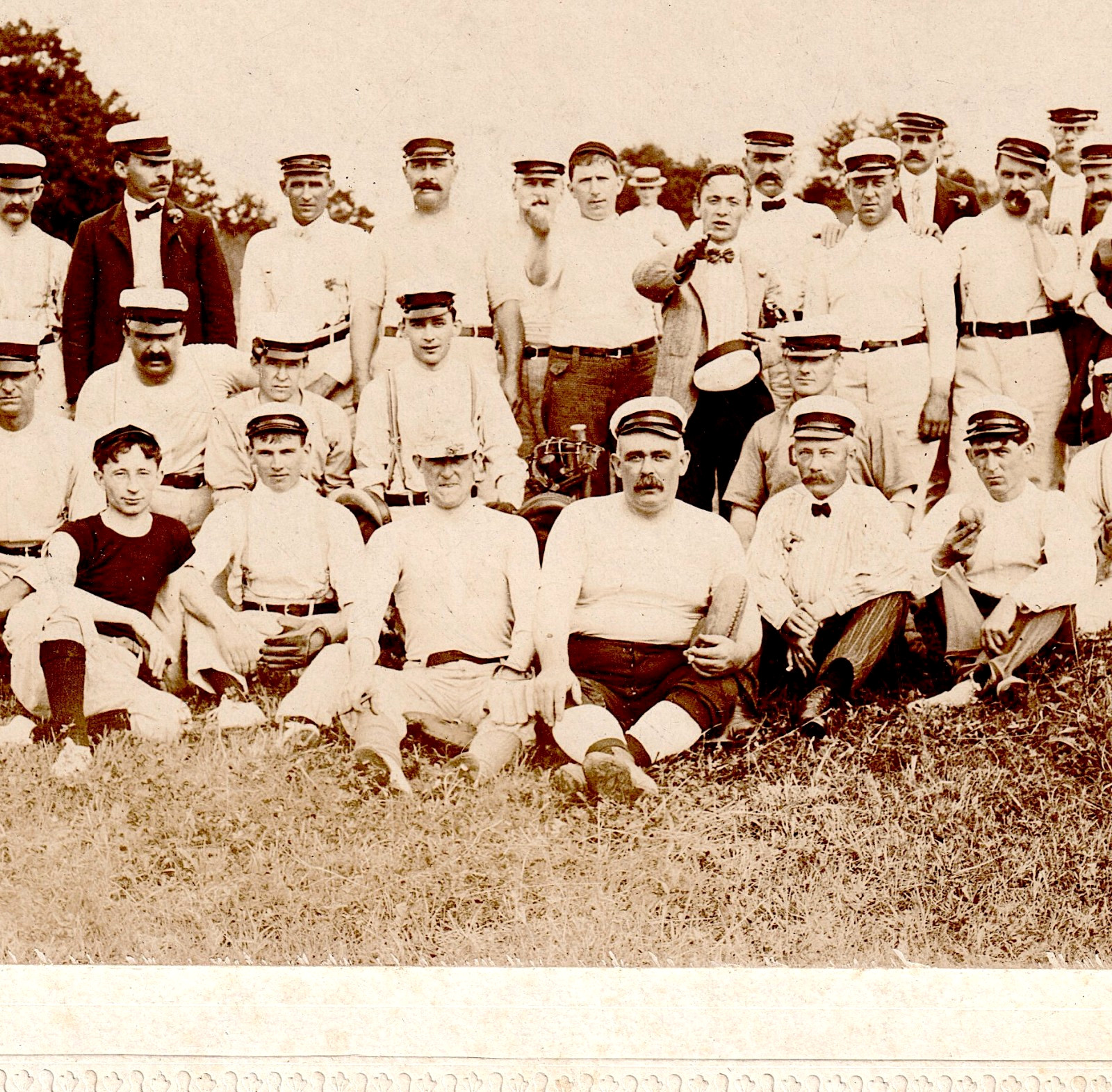 Antique c. 1900 Baseball Team Photo Mounted 6.5 x 5.5