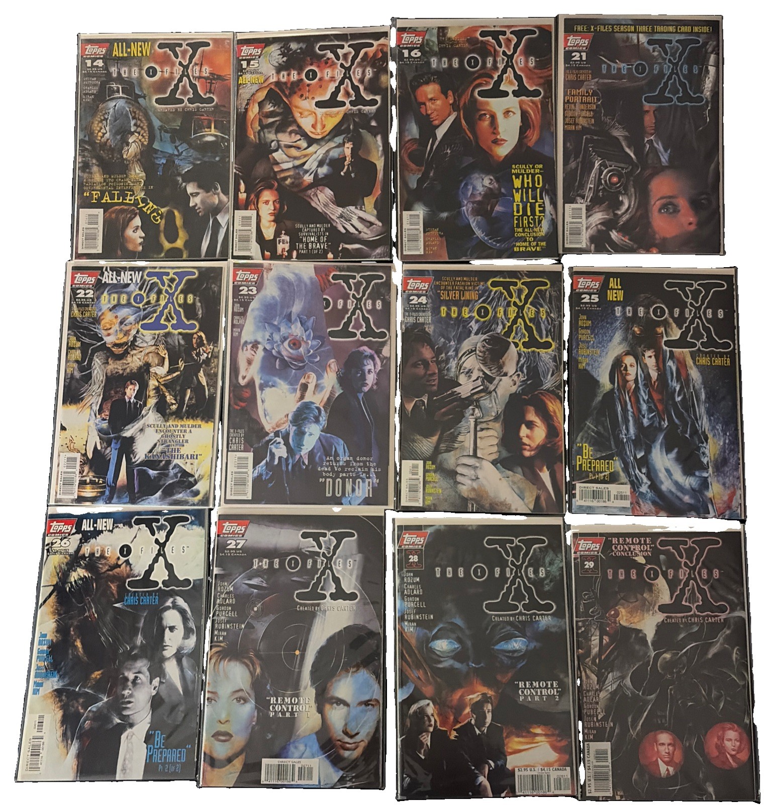 Lot Of 12 The X-Files Comics 14-16 21-29. Rare & OOP