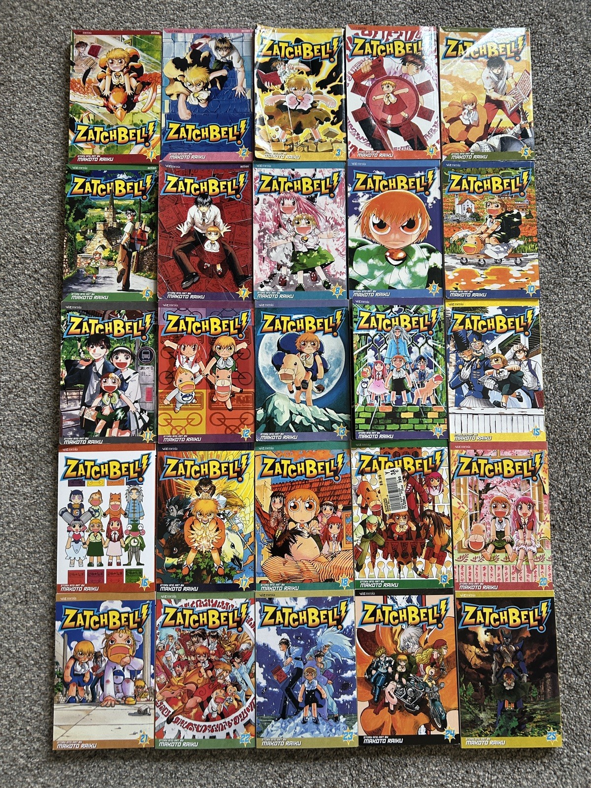 Zatch Bell Manga Volumes 1-25 by Makoto Raiku VIZ Media English Complete OOP