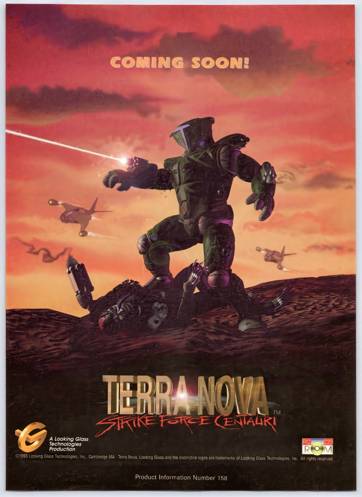 Terra Nova Strike Force Centauri - PC - Original Print Ad/Poster Promo Art 1995