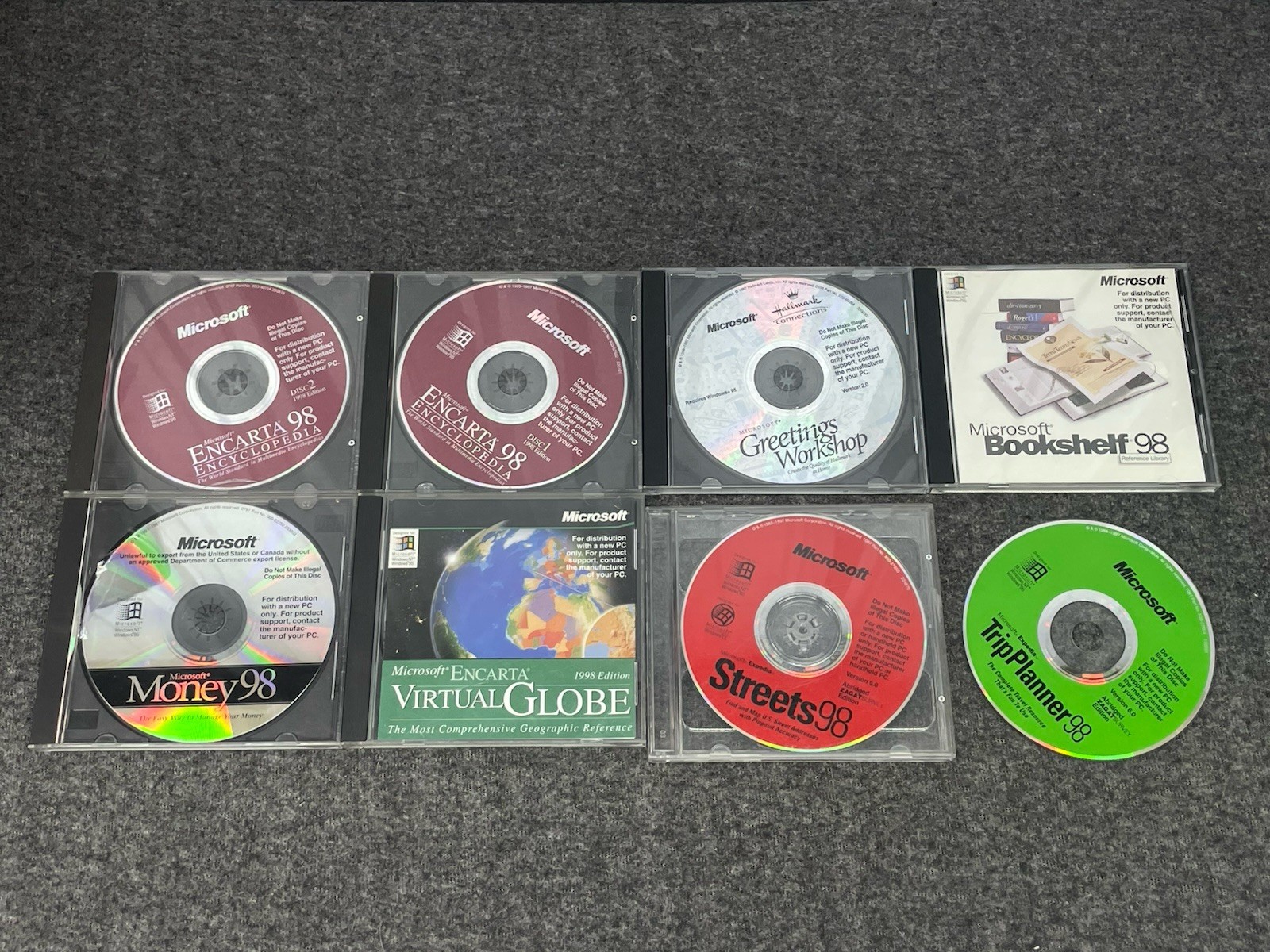 Vintage PC Lot of 7 Windows Software, CD-ROM Windows 95/98/XP