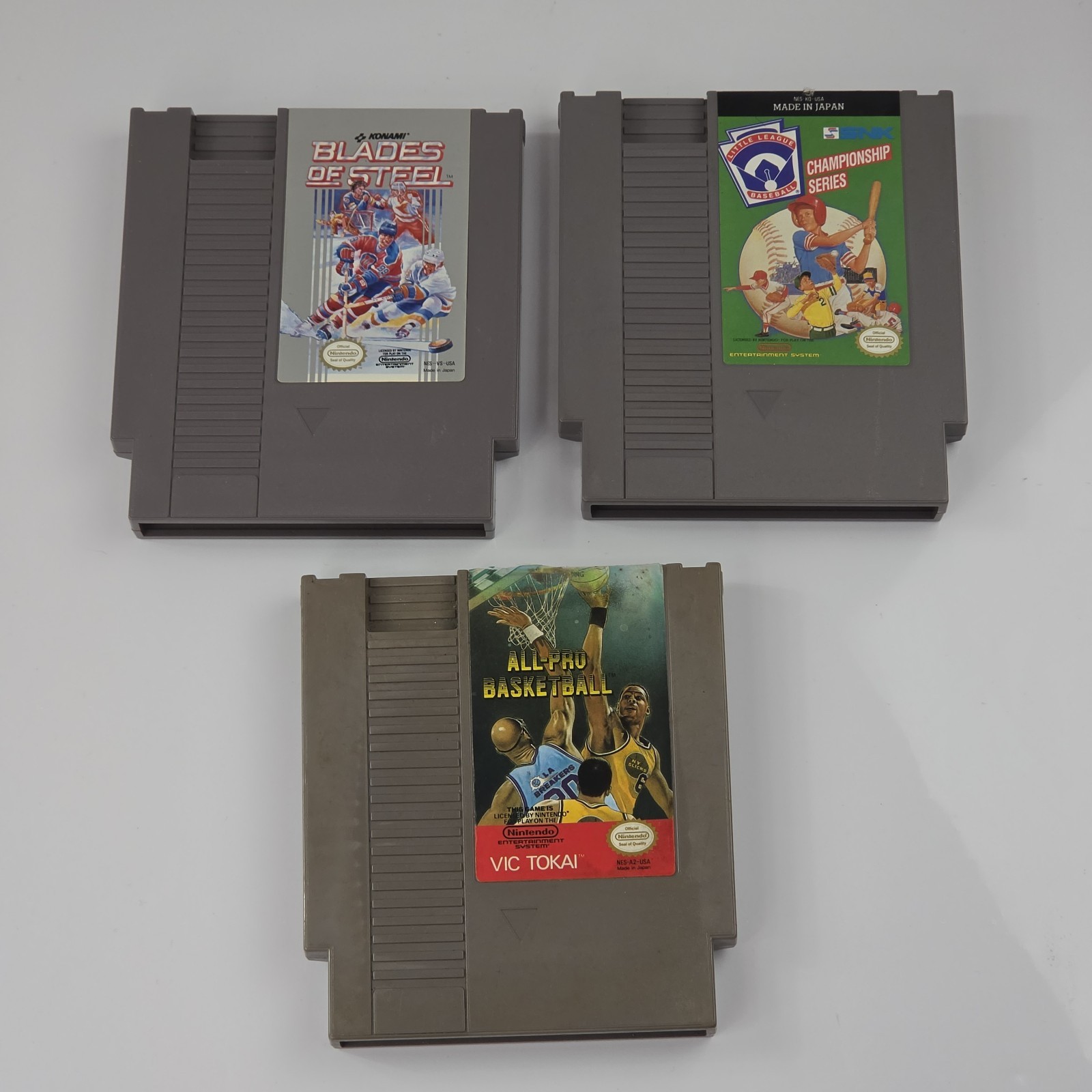 Little League Baseball Championship Series Blades Of Steel All-Pro Basketbal NES