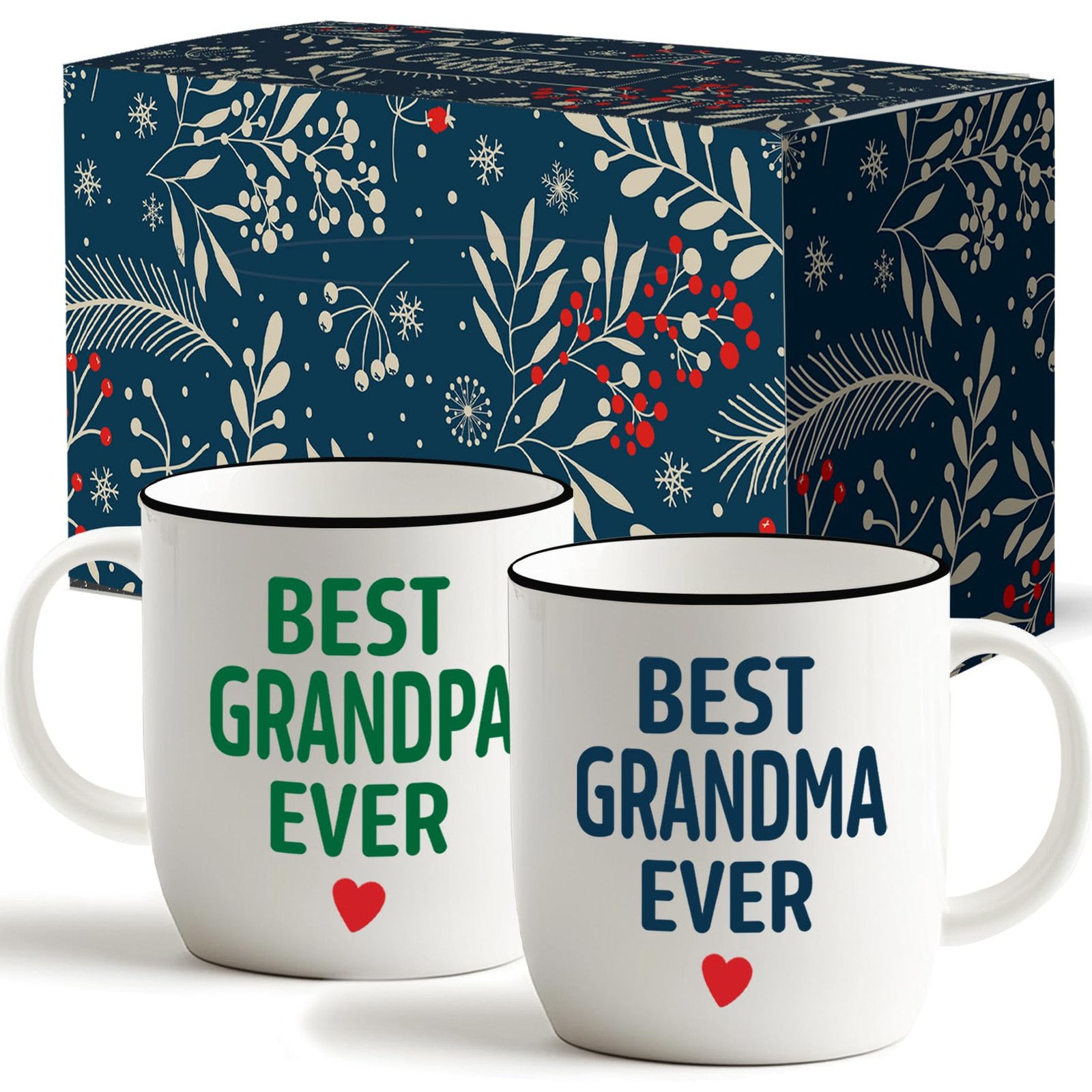 Triple Gifffted Worlds Best Grandparents Coffee Mugs For Grandma And Grandpa