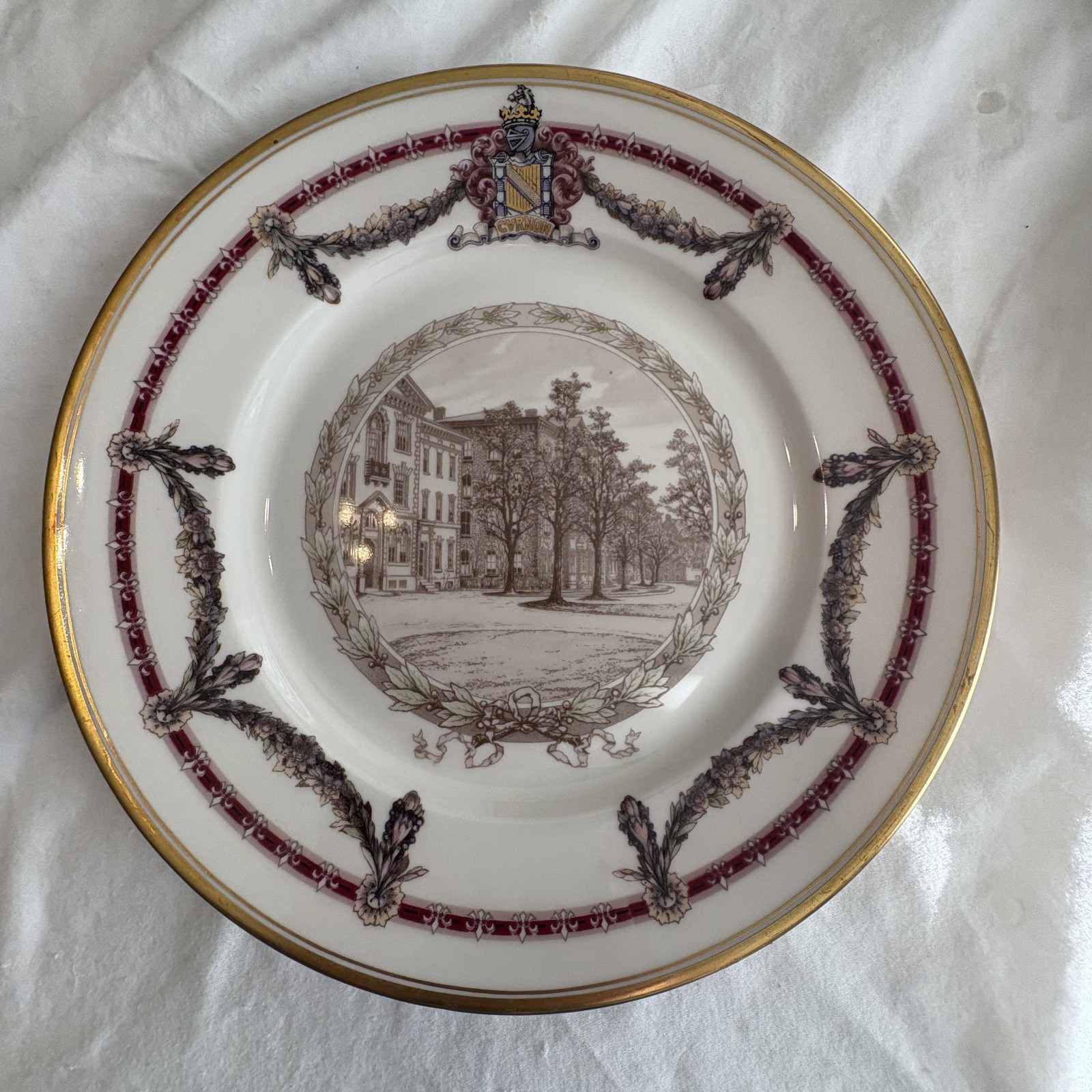 Lafayette College Commem Plate - Dormitory Row - Perfect Condition, Made in USA