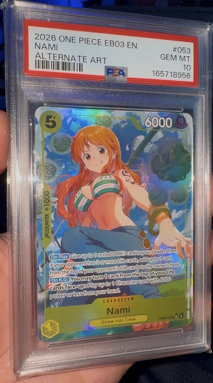 PSA 10 Nami Alternate Art #053 One Piece EB03 EN 2026 English Card
