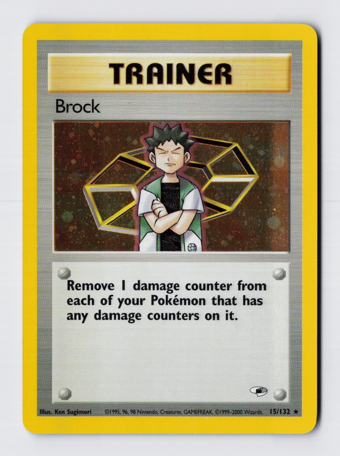 Pokémon TCG Gym Heroes (Unlimited) Brock 15/132 Holo Rare NM