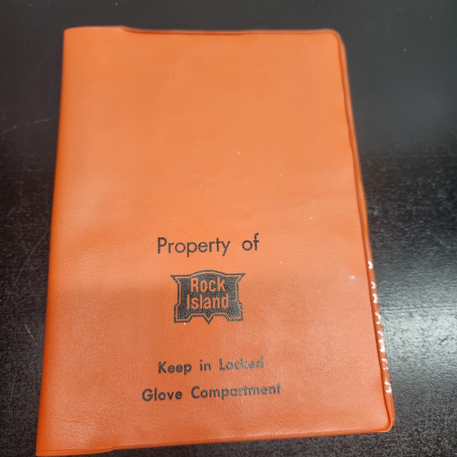 Rock Island Railroad Car Auto Document Wallet Folder Vintage Ephemera