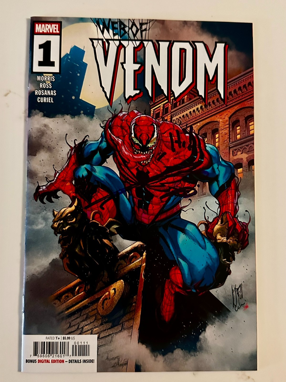 Web of Venom #1 NM 2026 Signed Jordan Morris CoA Key 1st Comeback Select Variant