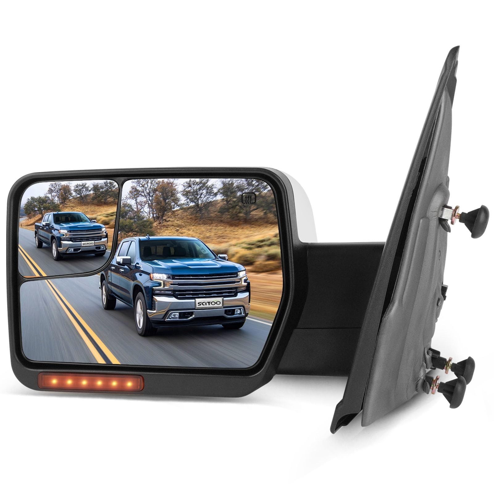 SCITOO Towing Mirrors fit for 2004-2014 for Ford for F-150 Blind Spot Mirror ...