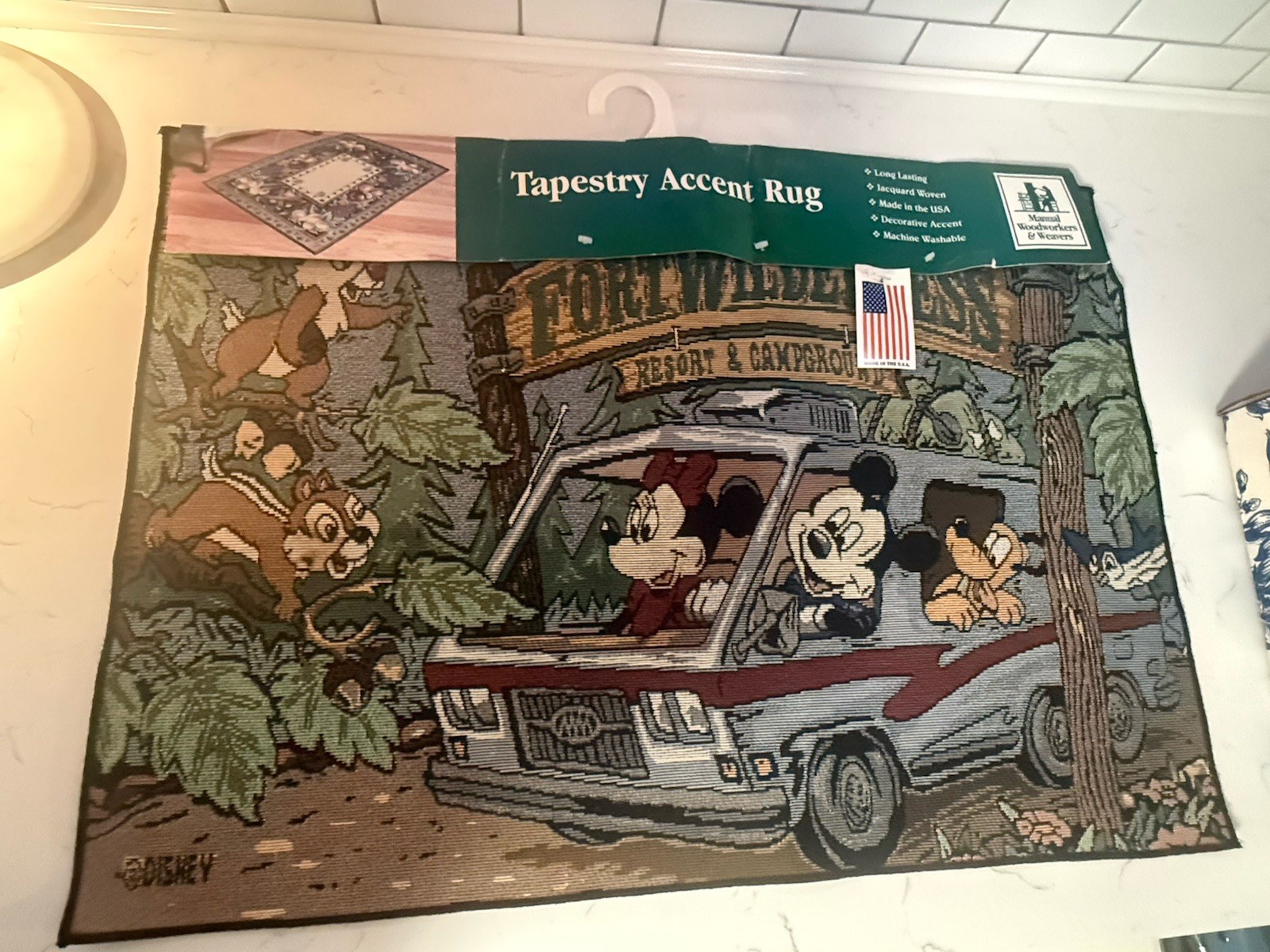 VTG Disney's Fort Wilderness Resort & Campground Tapestry Accent Rug READ