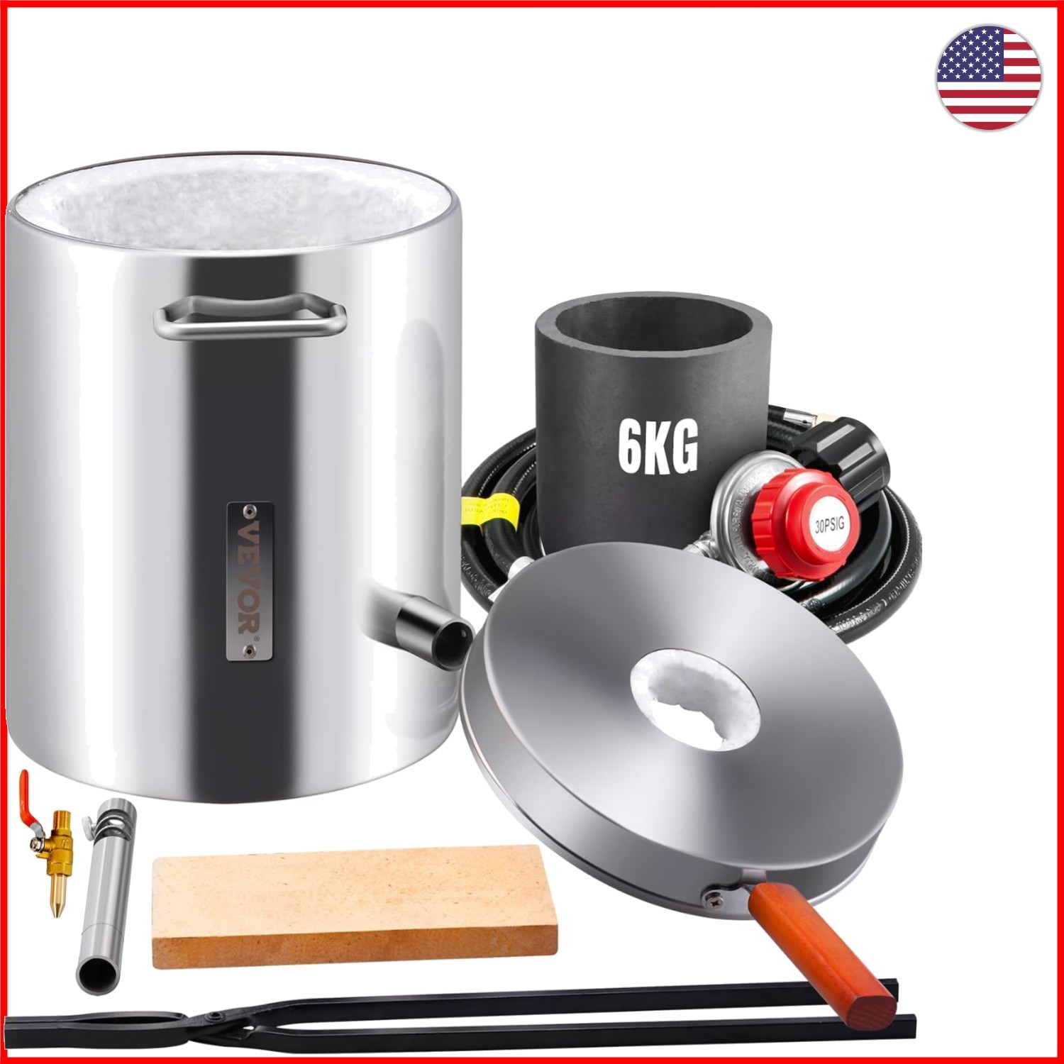 High-Efficiency 6KG Melting Furnace - Perfect for Blacksmithing & Jewelry Making