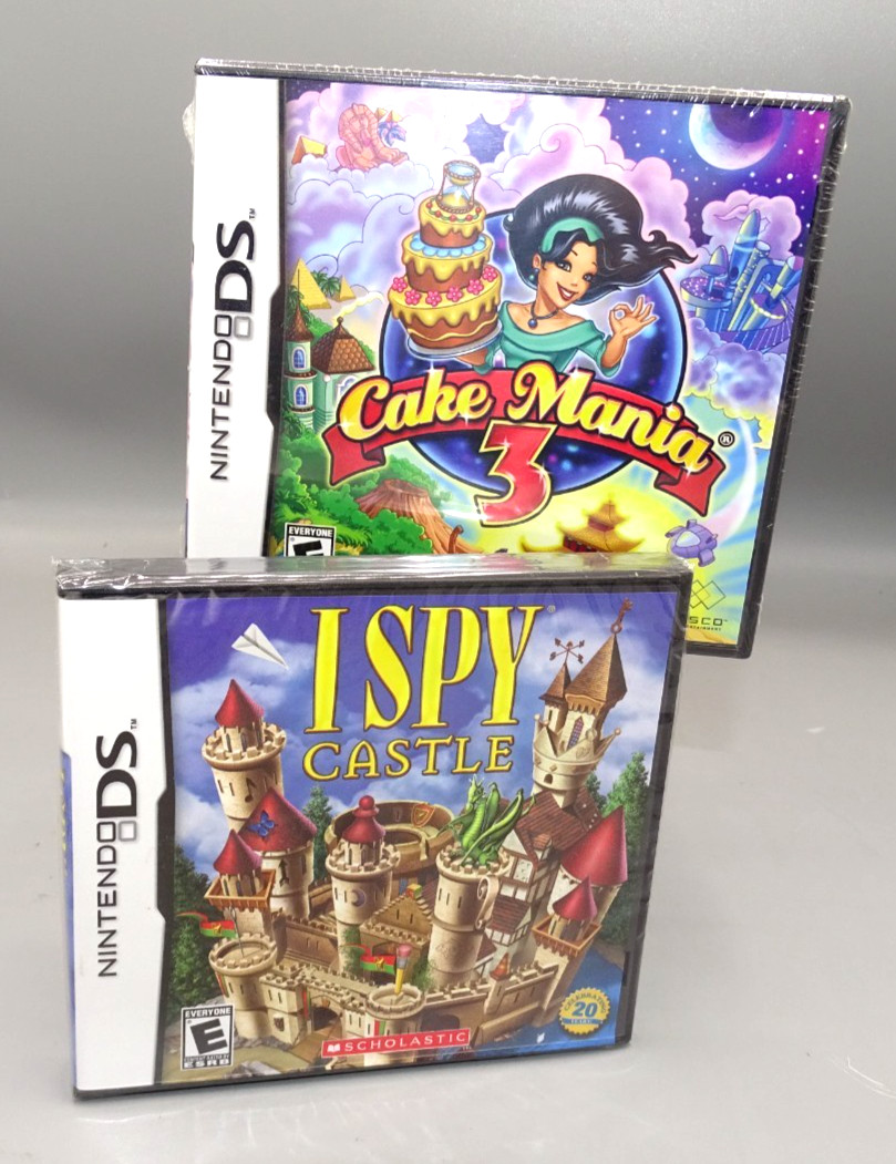 2 PACK Nintendo DS  CAKE MANIA 3 + I SPY CASTLE  **NEW**  LOW PRICE