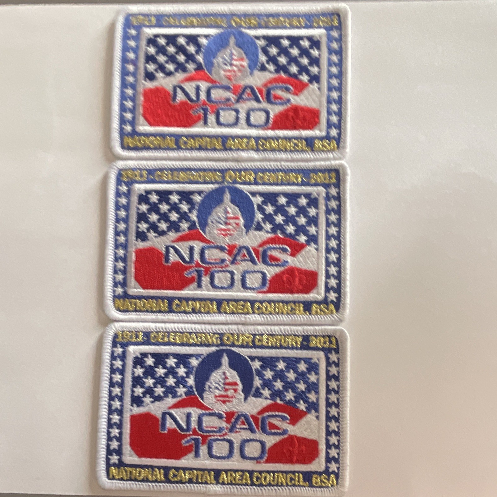 Lot 3 2011 NCAC 100 National Capital Area Council BSA Centennial CSP Patches