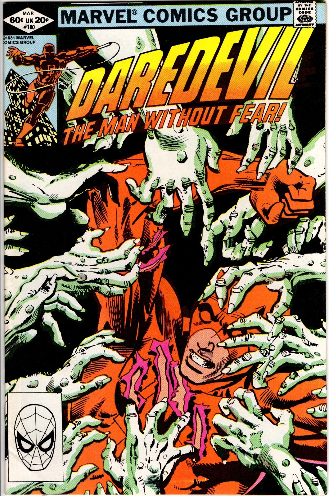 DAREDEVIL #180 (1982) Marvel, Bronze Age: Frank Miller: VF