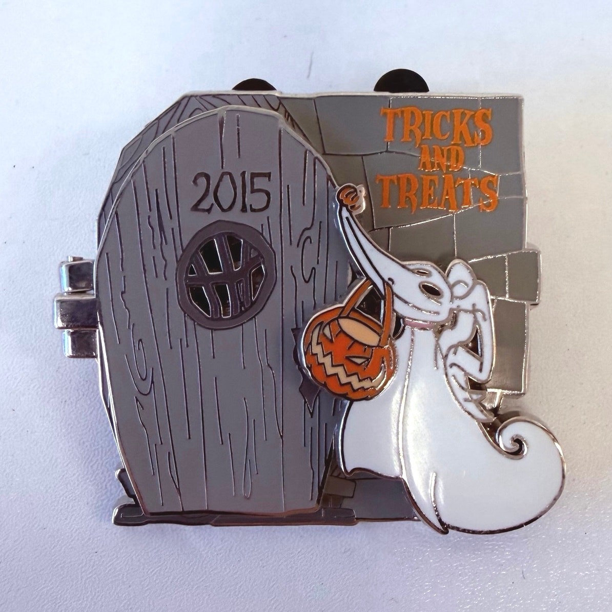 Disney 2015 Trick and Treats Halloween Moveable Pin - Jack Skellington and Zero