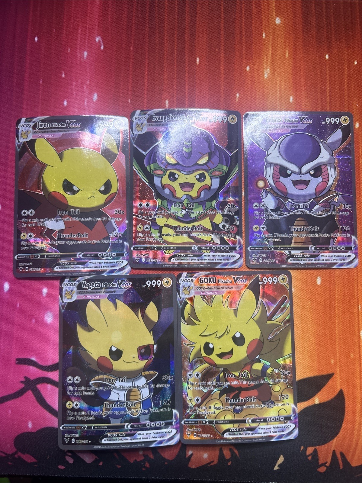 Goku Pikachu Vcos BUNDLE All 5 Goku, Jiren, Vegeta, Evangelion, Frieza DBZ