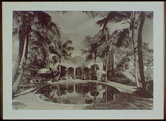 Photo:Palm Beach FL 1920s 1860 S Ocean Blvd Residence Pool Patio Gardens