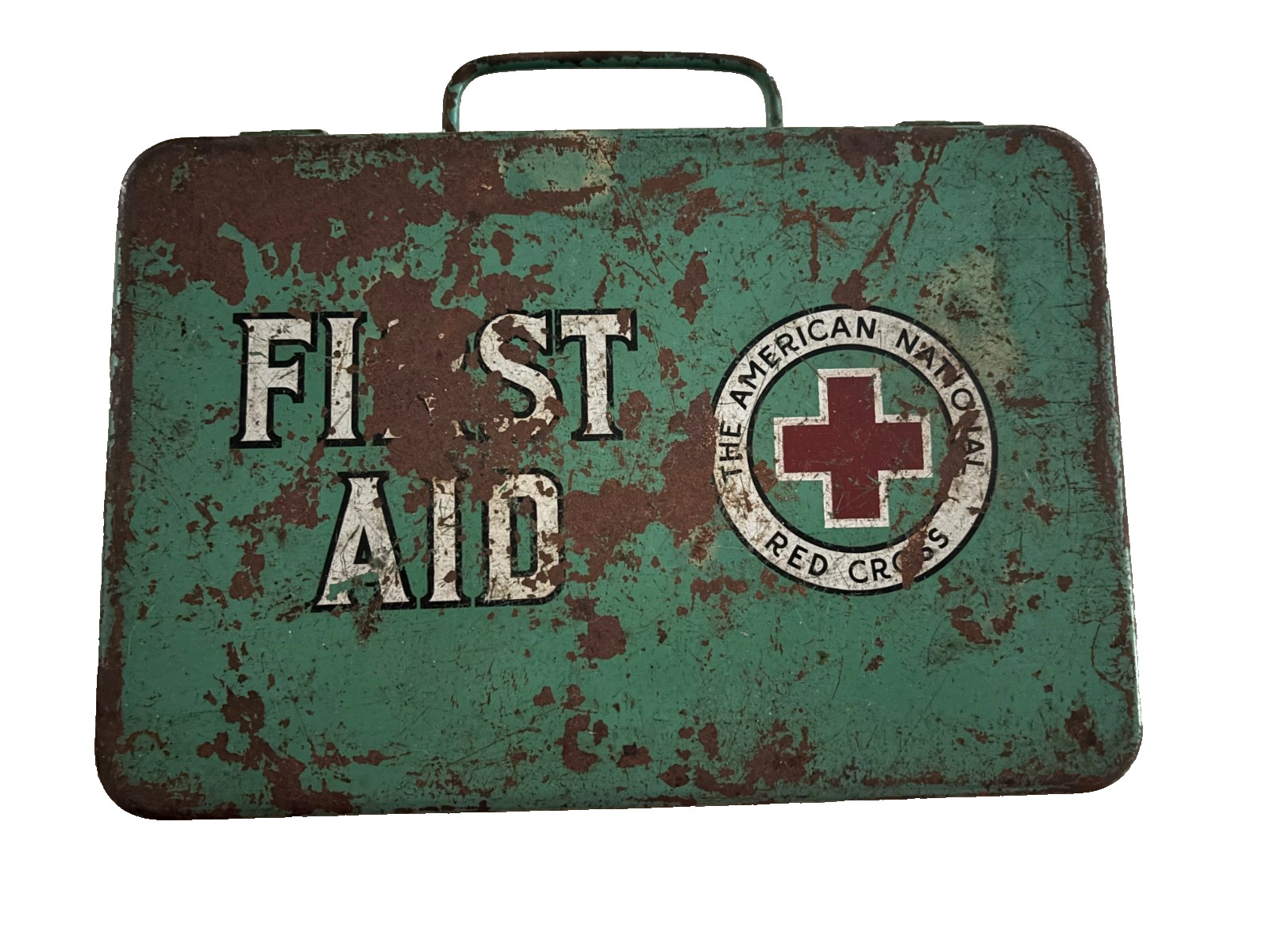 Vintage 1950s American Red Cross First Aid Kit Rare Green