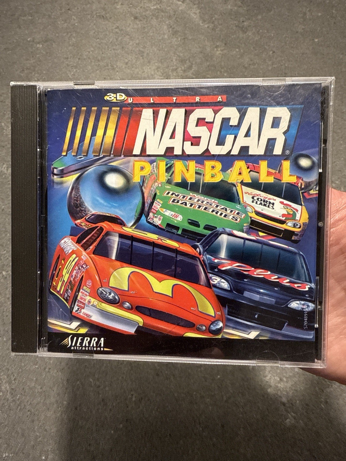 3-D Ultra NASCAR Pinball PC CD-ROM Complete CIB Sierra Dale Earnhardt