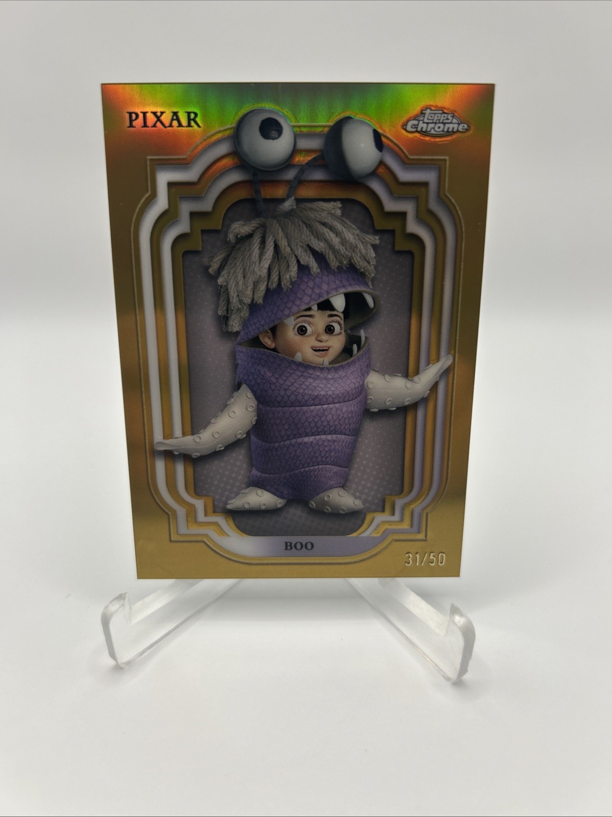 2024 Topps Chrome Disney - Boo #88 Gold Refractor #31/50 Monsters Inc