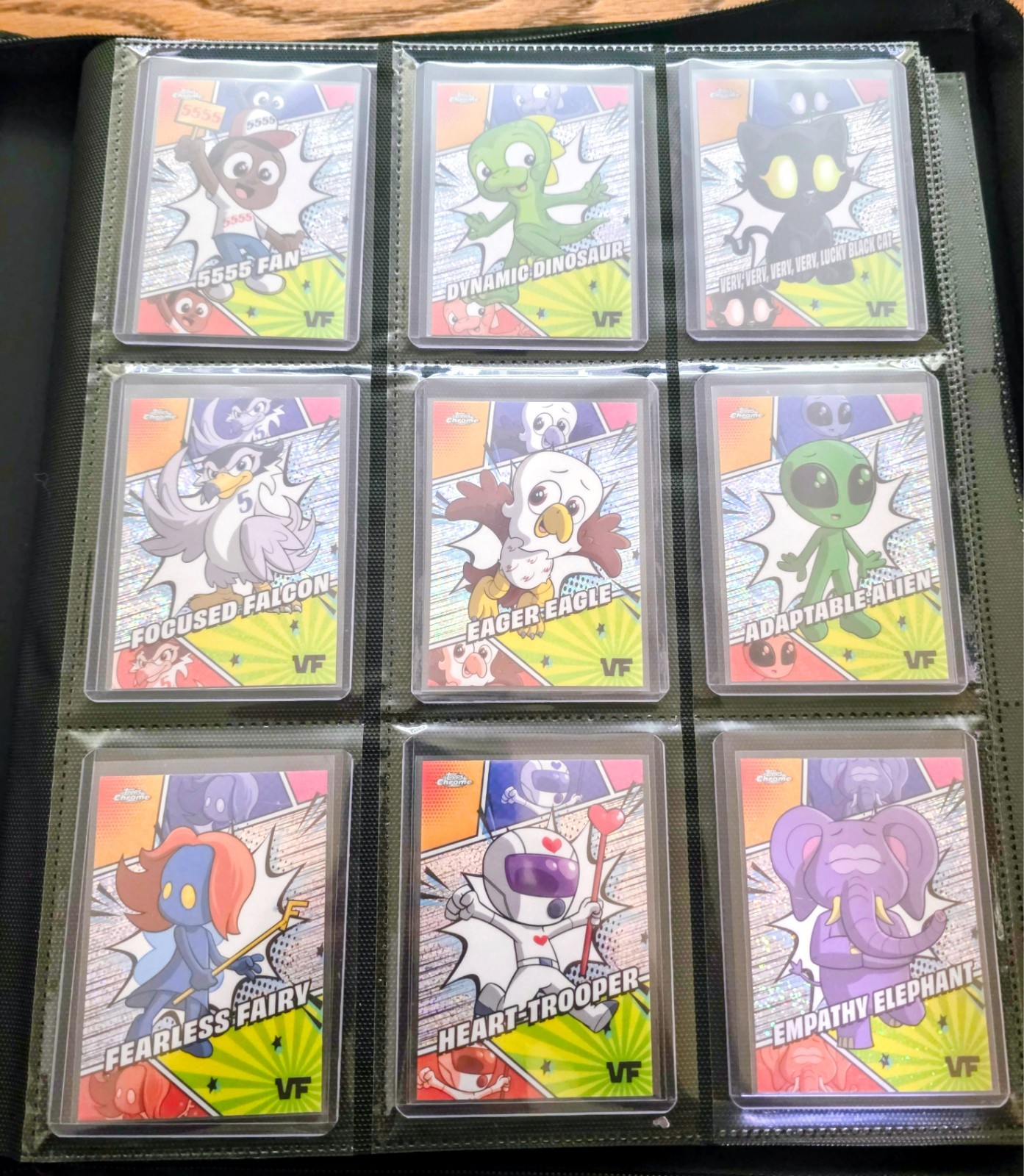 Veefriends 2025 Topps Chrome Series 1 Complete Manga Set 1-100 Black Cat 