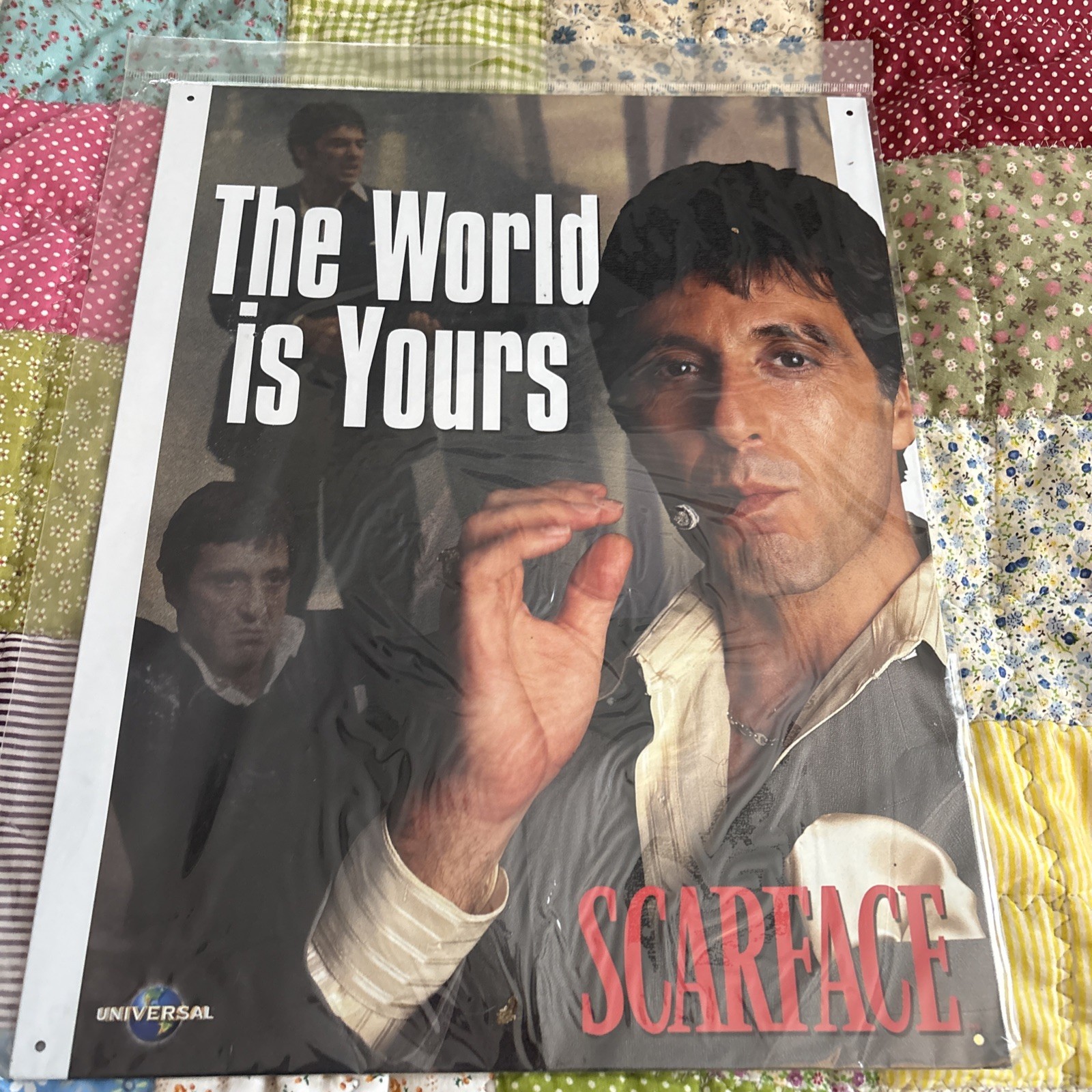 Scarface The World Is Yours Tin Sign 16 x 12 Inches