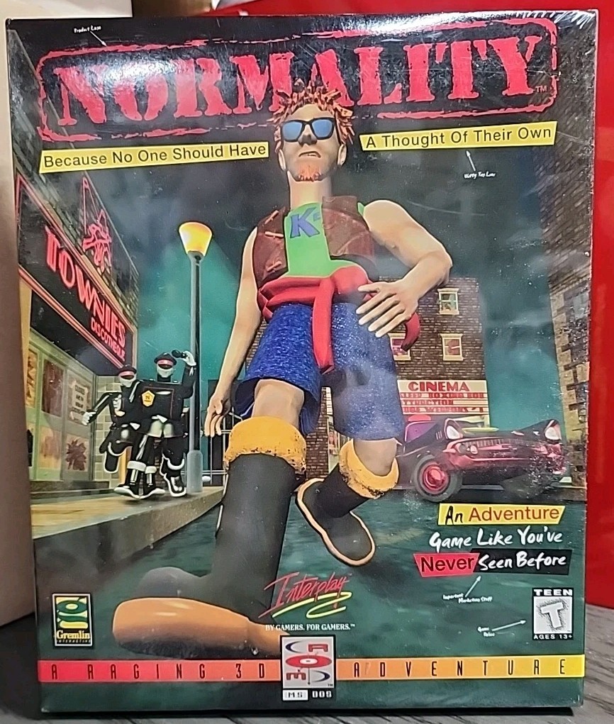 Normality CD Rom Game NOS Vintage Sealed PC 1996 Fast Shipping Fresh Out Of Case